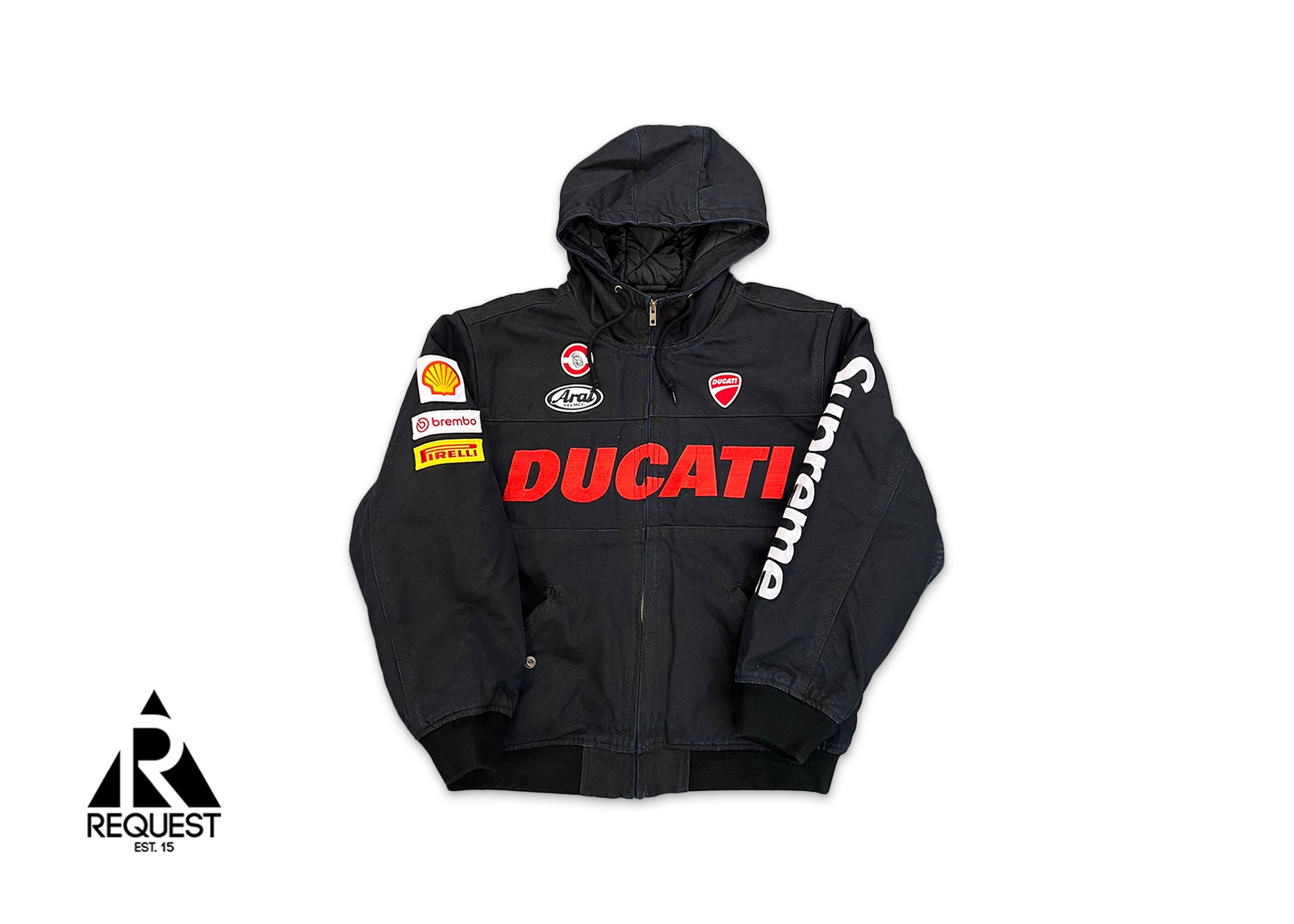 Supreme, Ducati Hooded Work Jacket "Black"