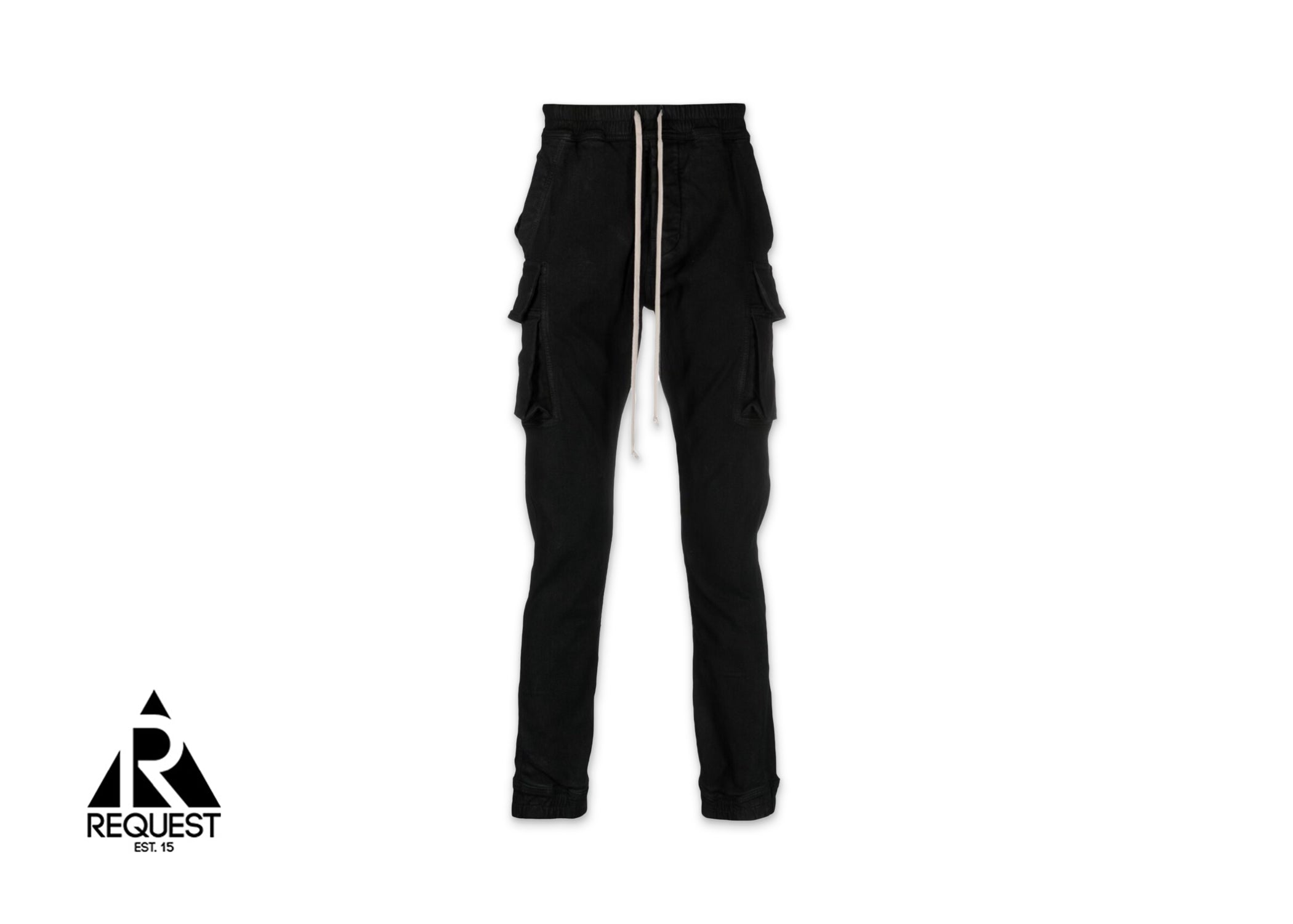 Rick Owens DRKSHDW Mastodon Wax Denim Cargo Pants "Black"