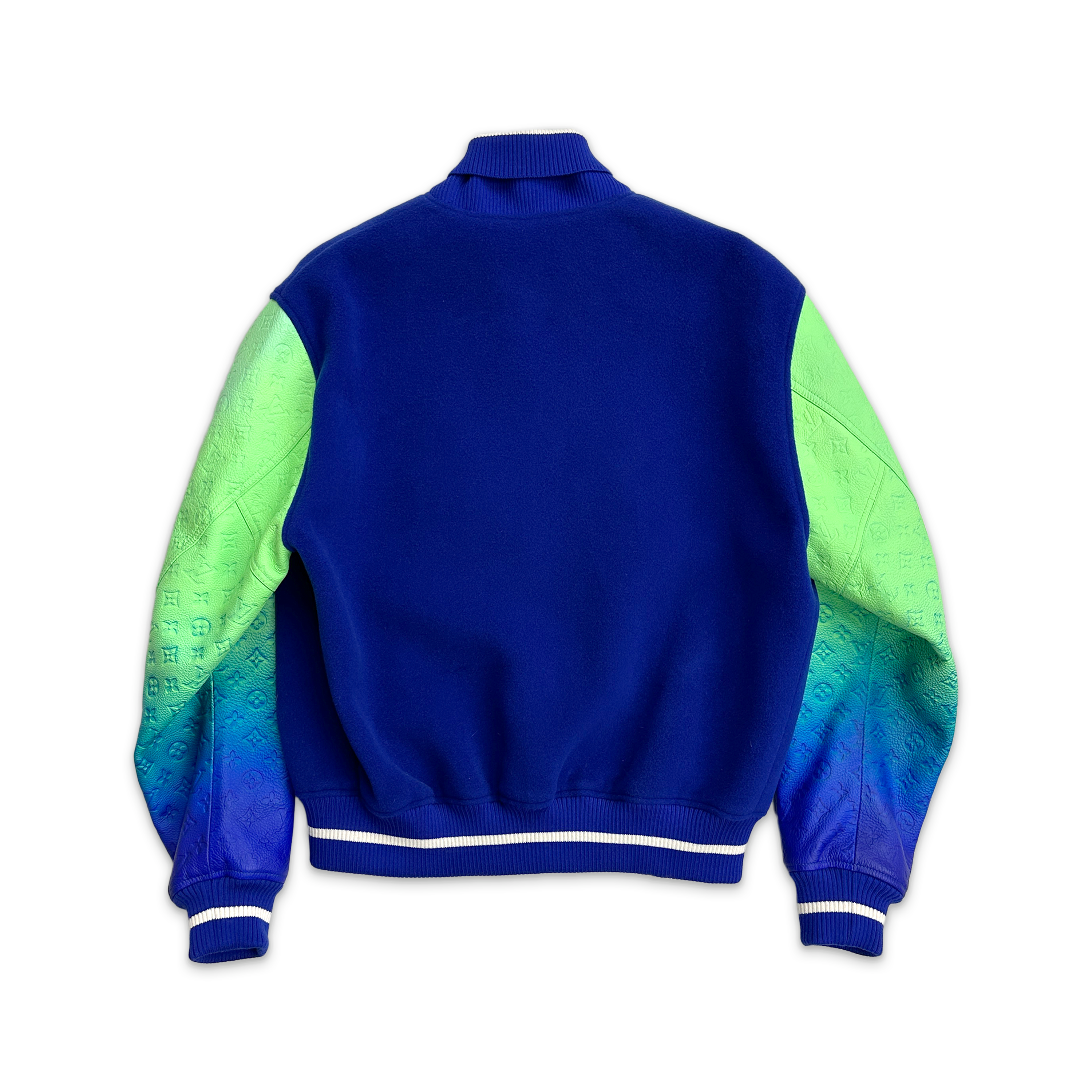 Mix Gradient Leather Varsity Jacket Mix Gradient Leather Varsity Jacket