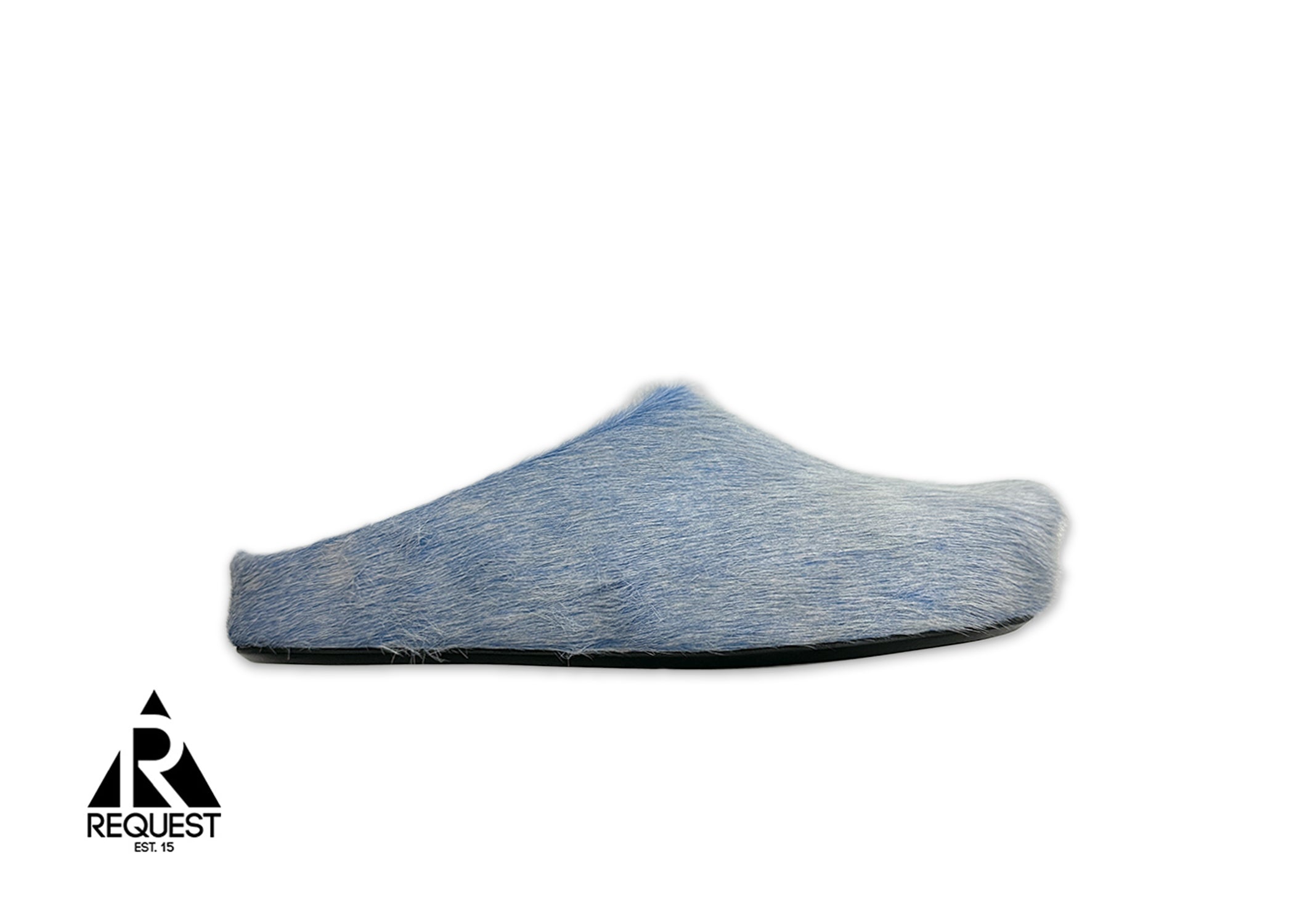 Calf Hair Sabot Slipper "Blue Lilac"