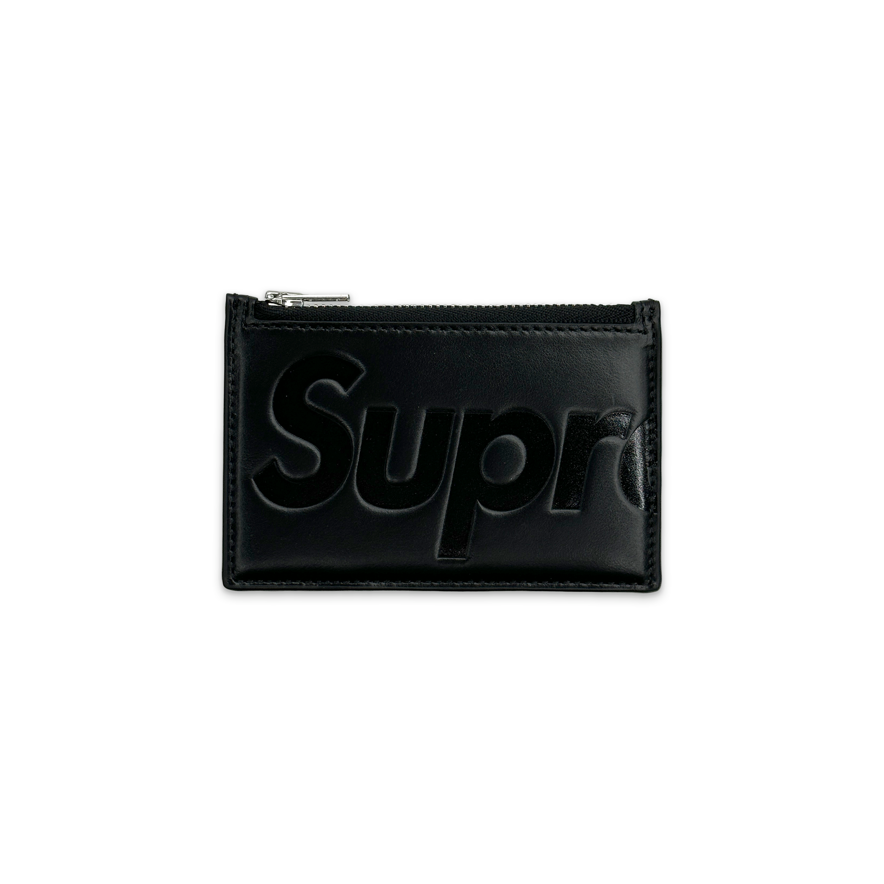 Leather Zip Card Holder "Black" (FW25)