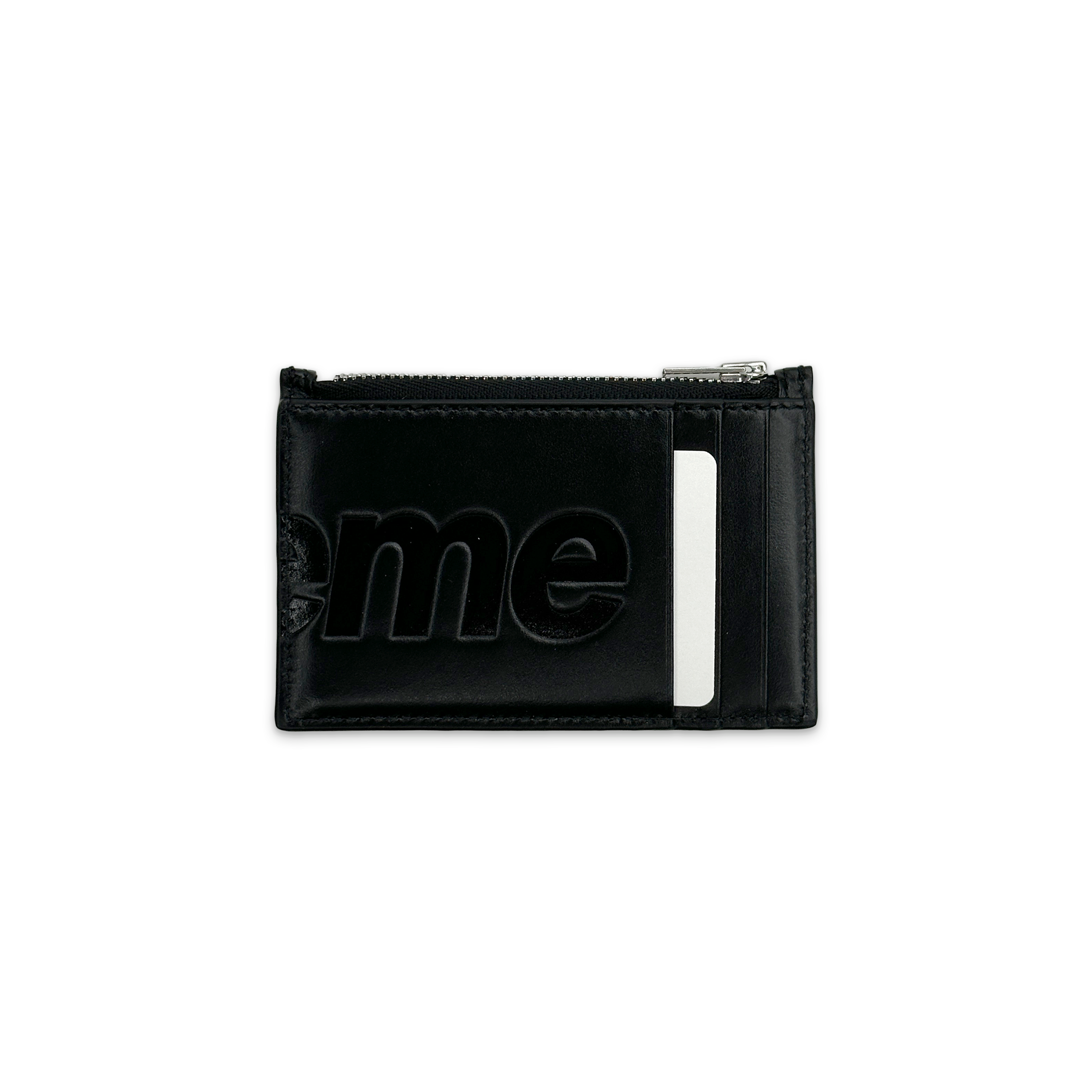 Leather Zip Card Holder "Black" (FW25)