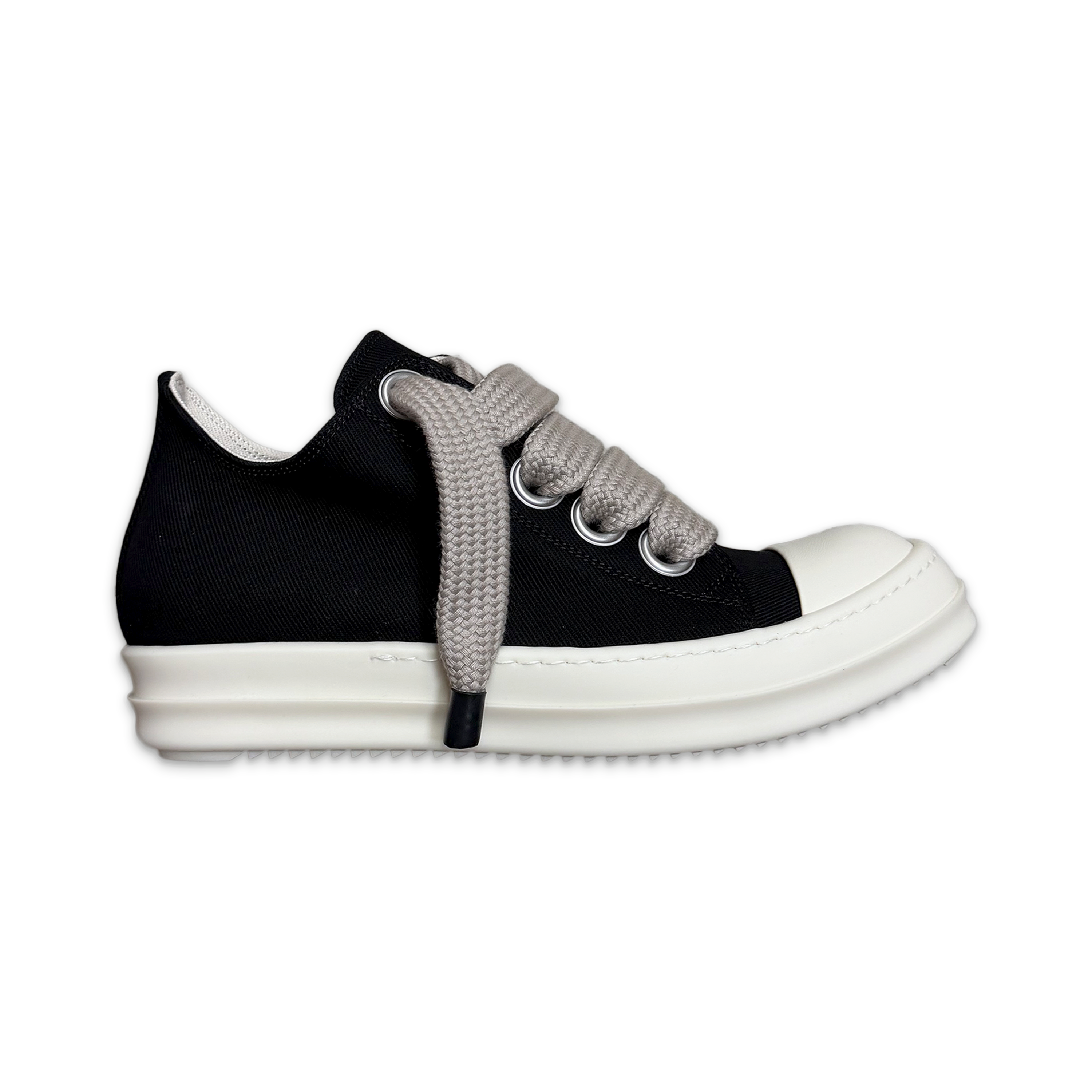 Temple Jumbo Lace Canvas Ramones Low "Black Milk"