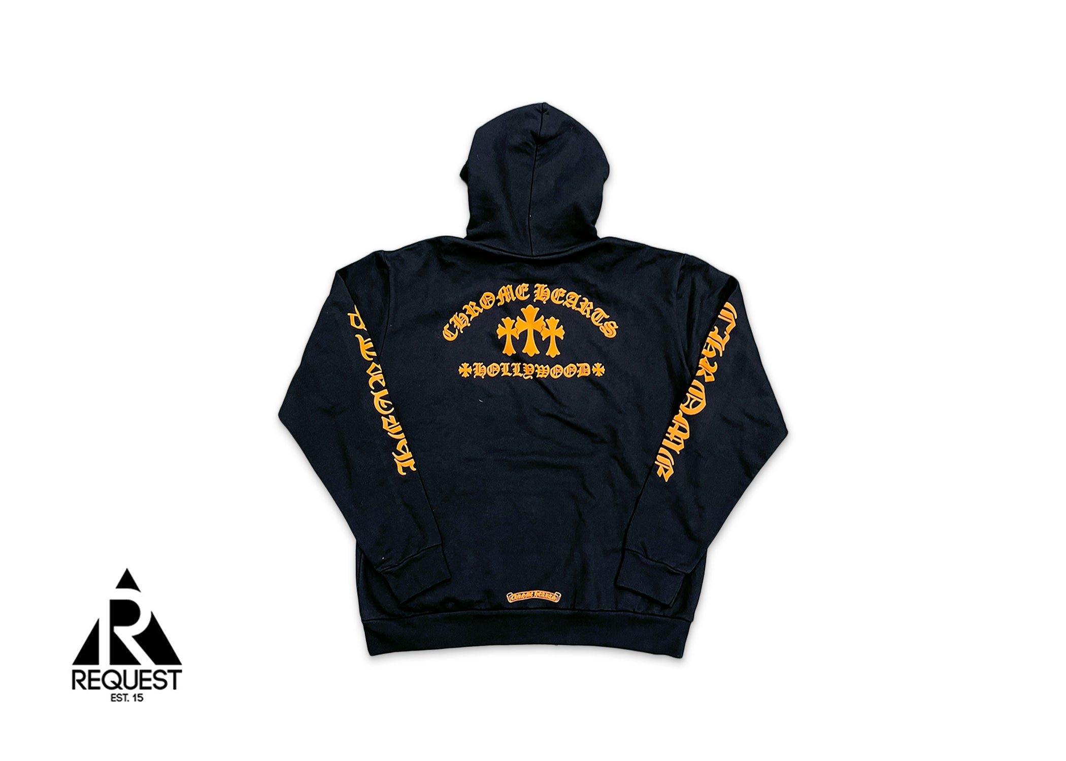 Chrome Hearts Triple Cross Hoodie "Black/Orange"