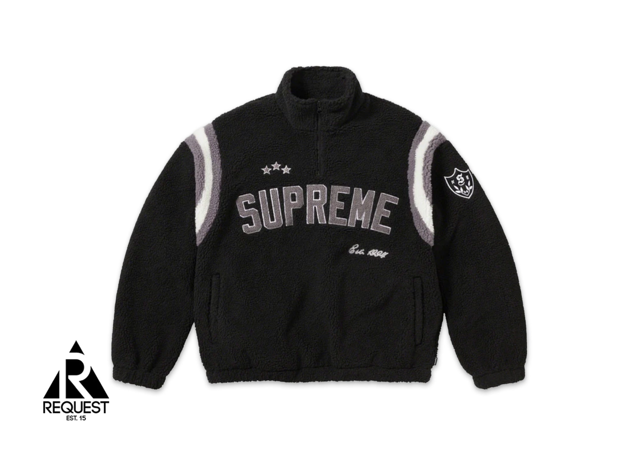 Supreme Arc Half Zip Fleece Pullover "Black"