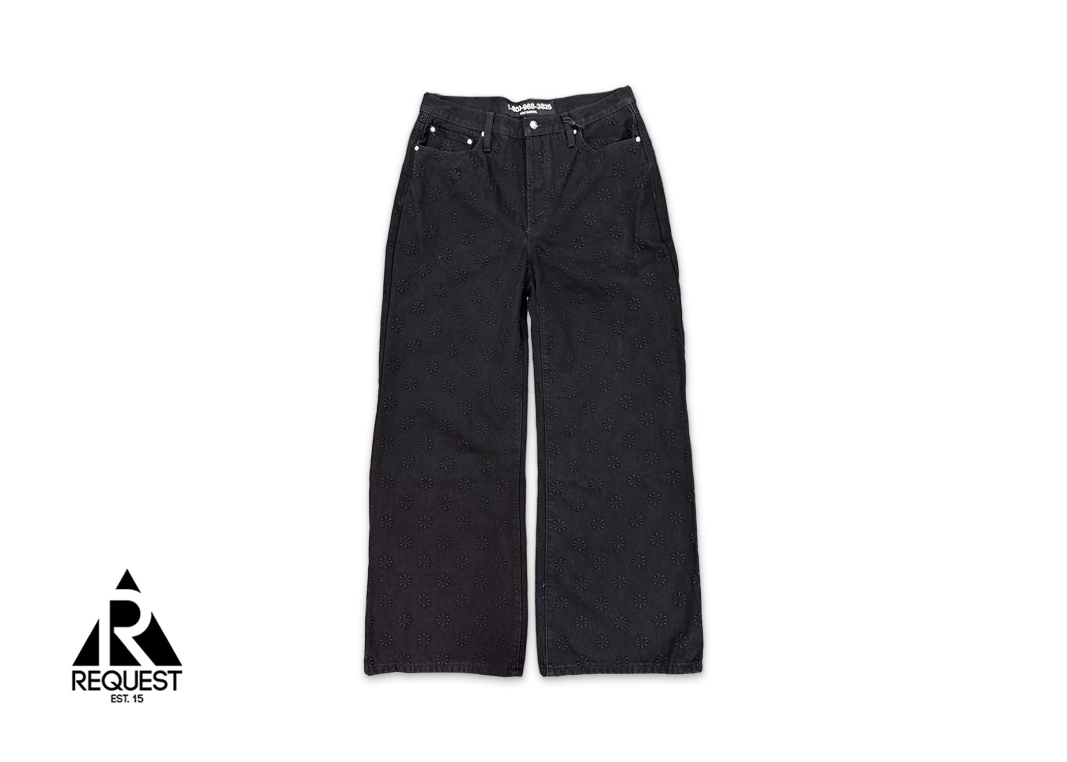 Emboss Baggy Denim "Jet Black"