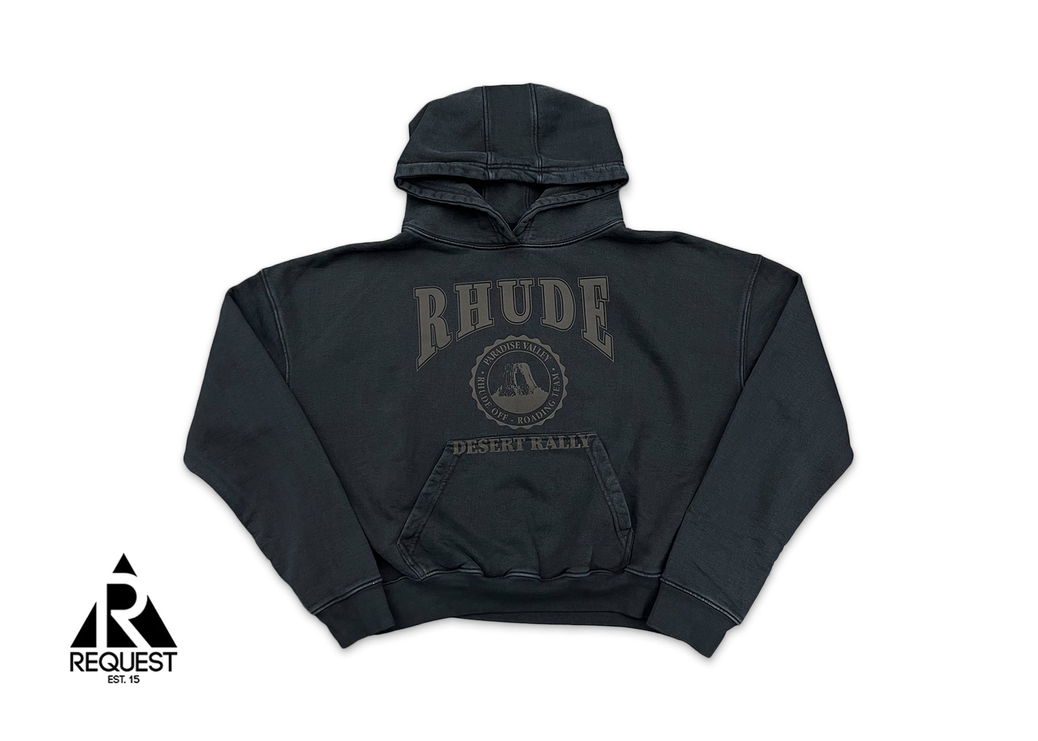 Rhude Cropped Desert Valley Hoodie “Black”