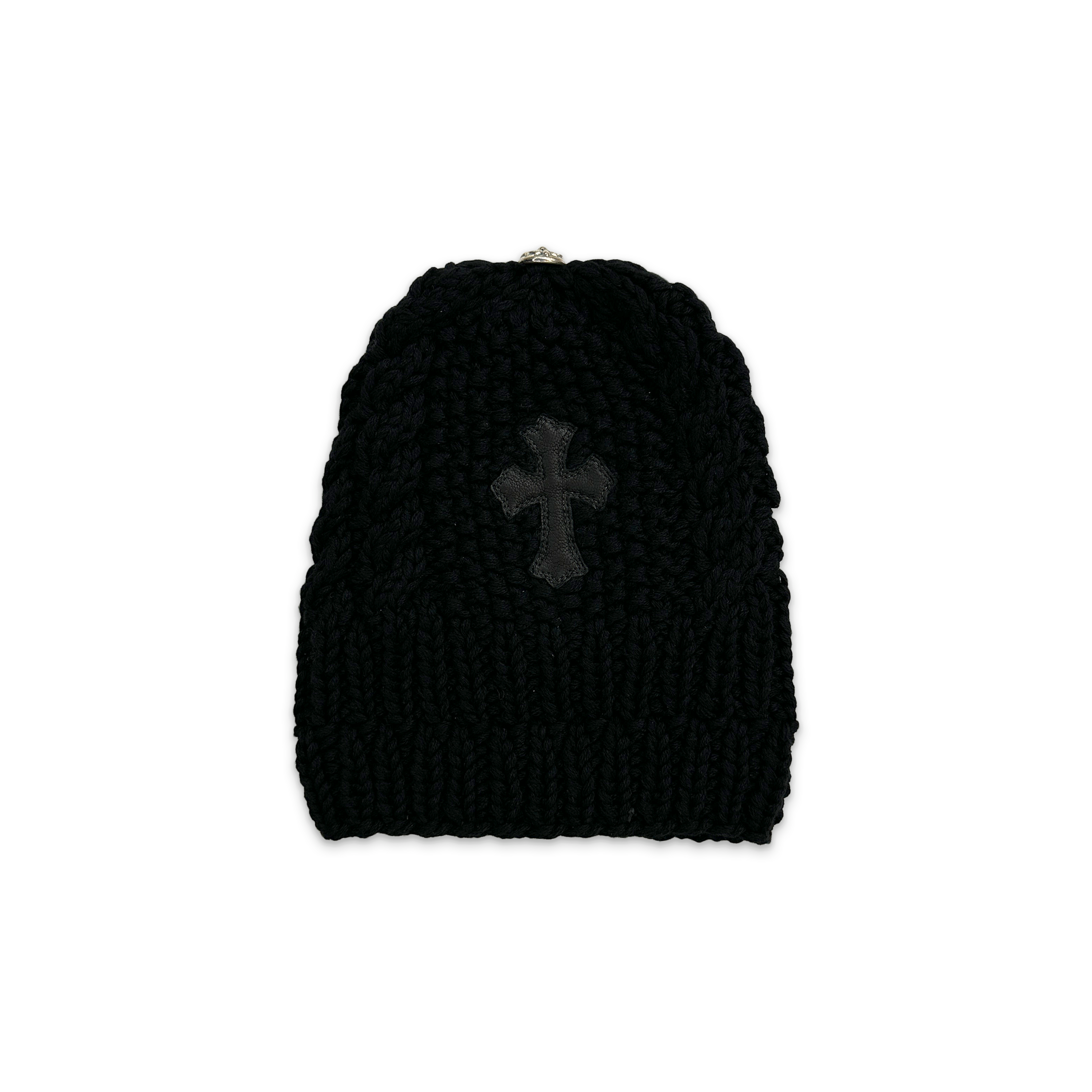 Chrome Hearts, Kids Cross Patch Cashmere Beanie Art Basel Exclusive "Black"