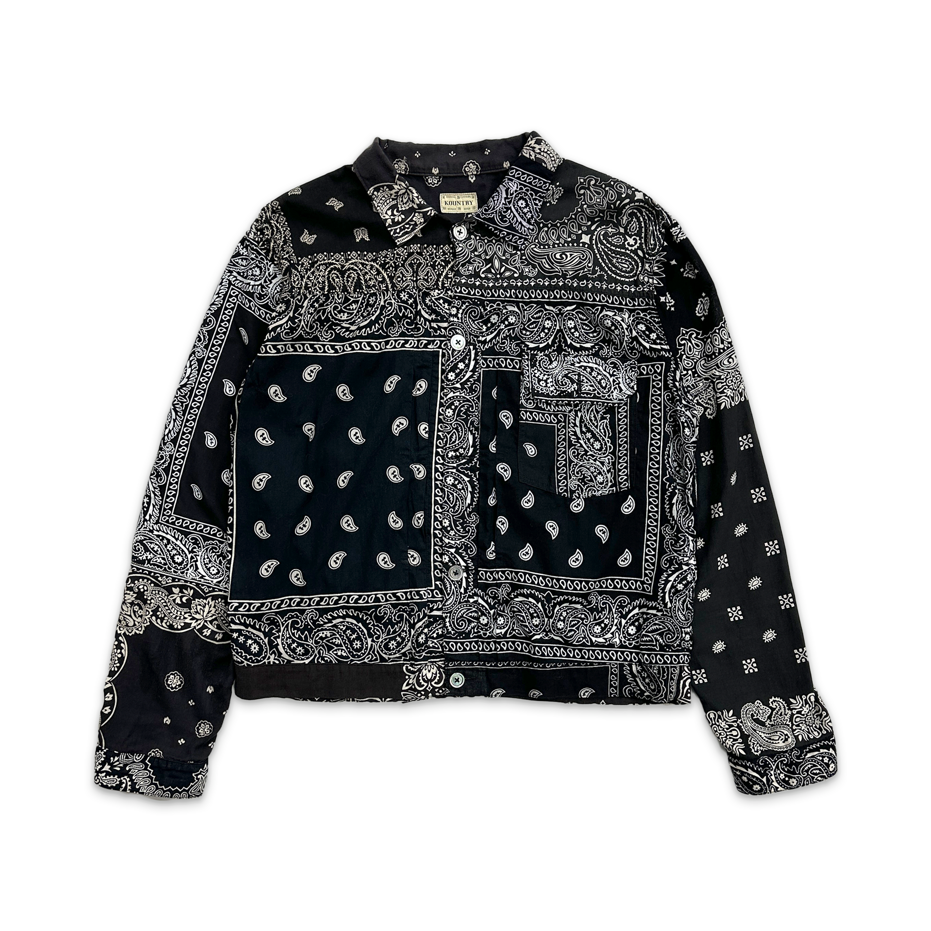 Kapital, Gauze Bandana Patchwork Jacket "Black"
