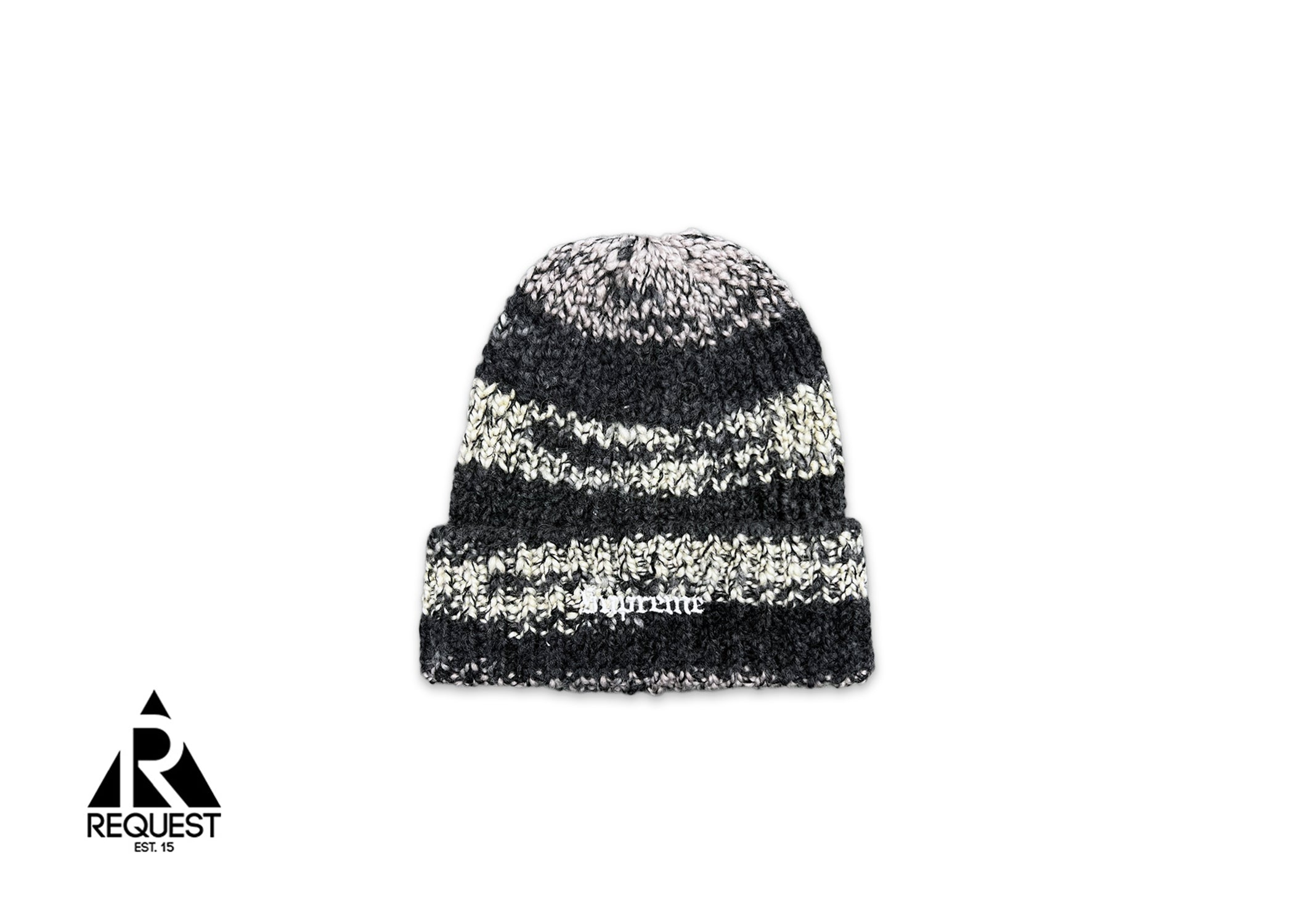 Space Dye Stripe Beanie "Black"