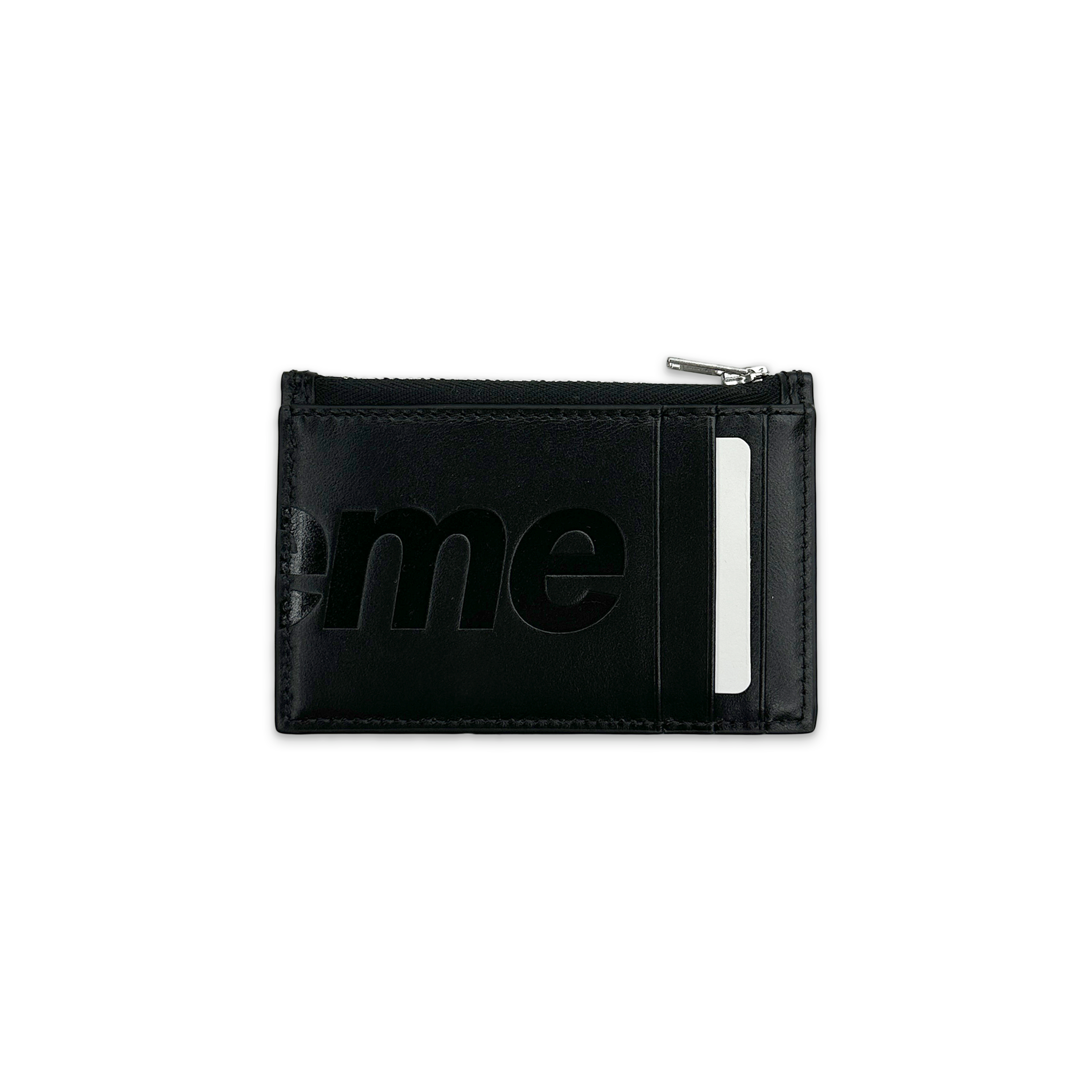 Leather Zip Card Holder "Black"
