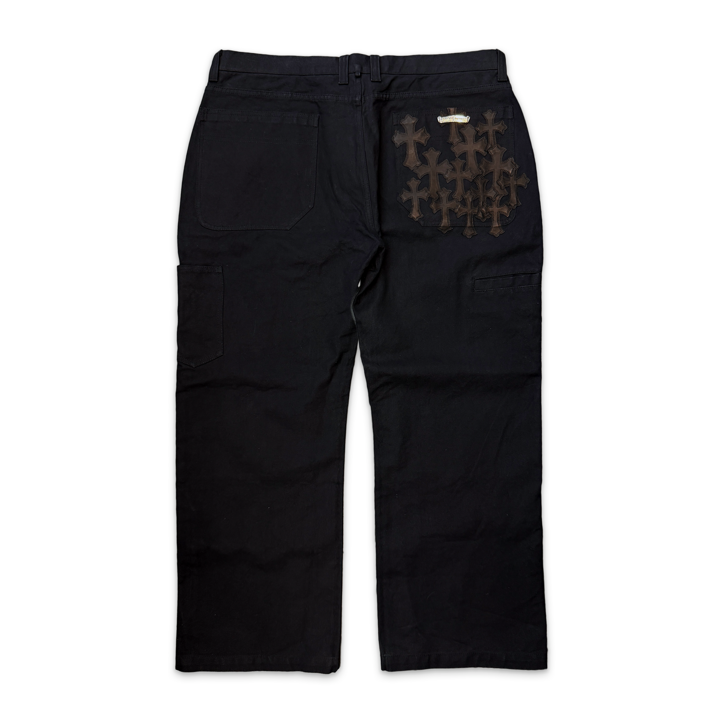 Chrome Hearts, 13 Cross Patch Double Knee Work Pants "Black"