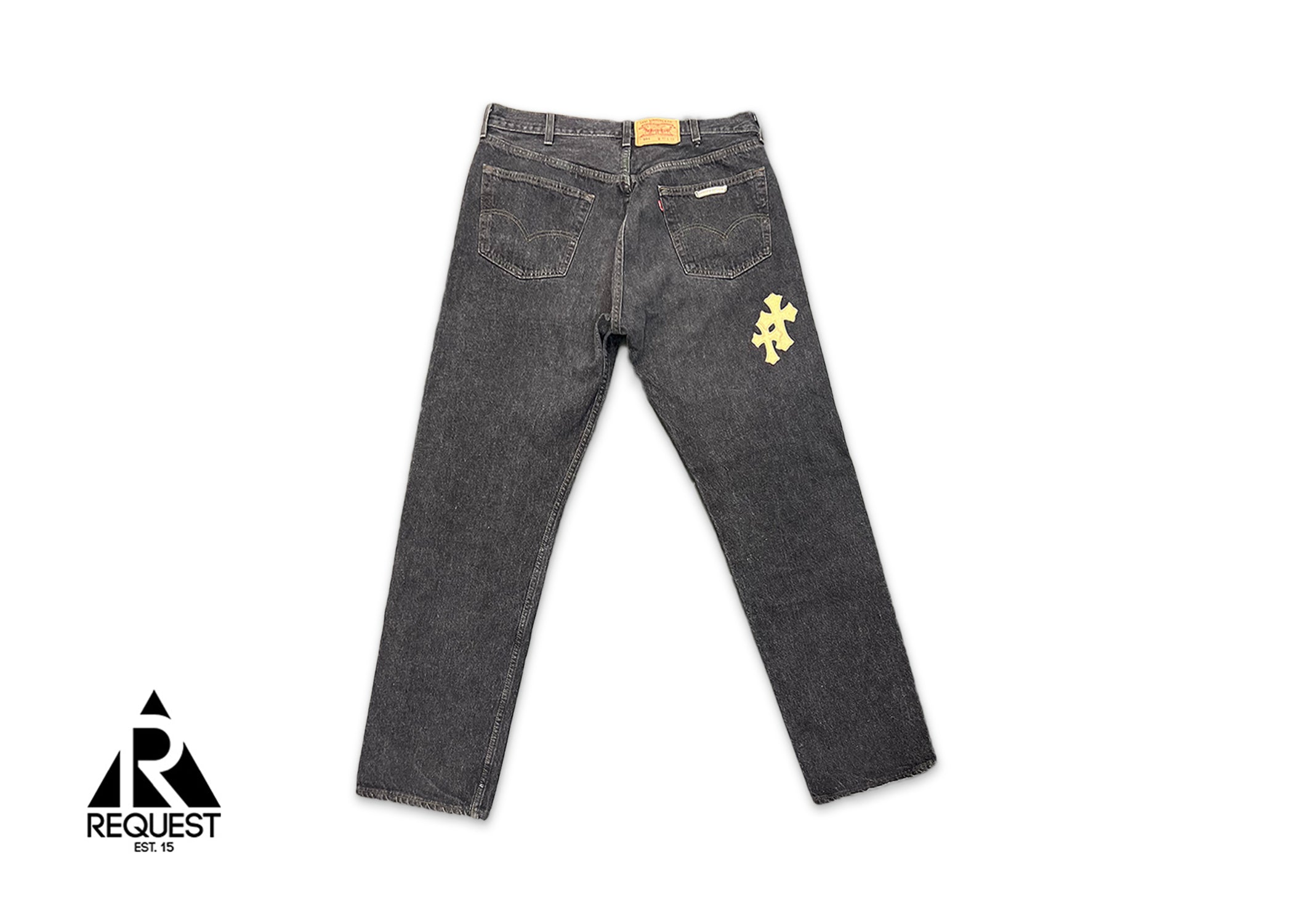 Chrome Hearts Levi's Grey Denim "Gold Crosses"