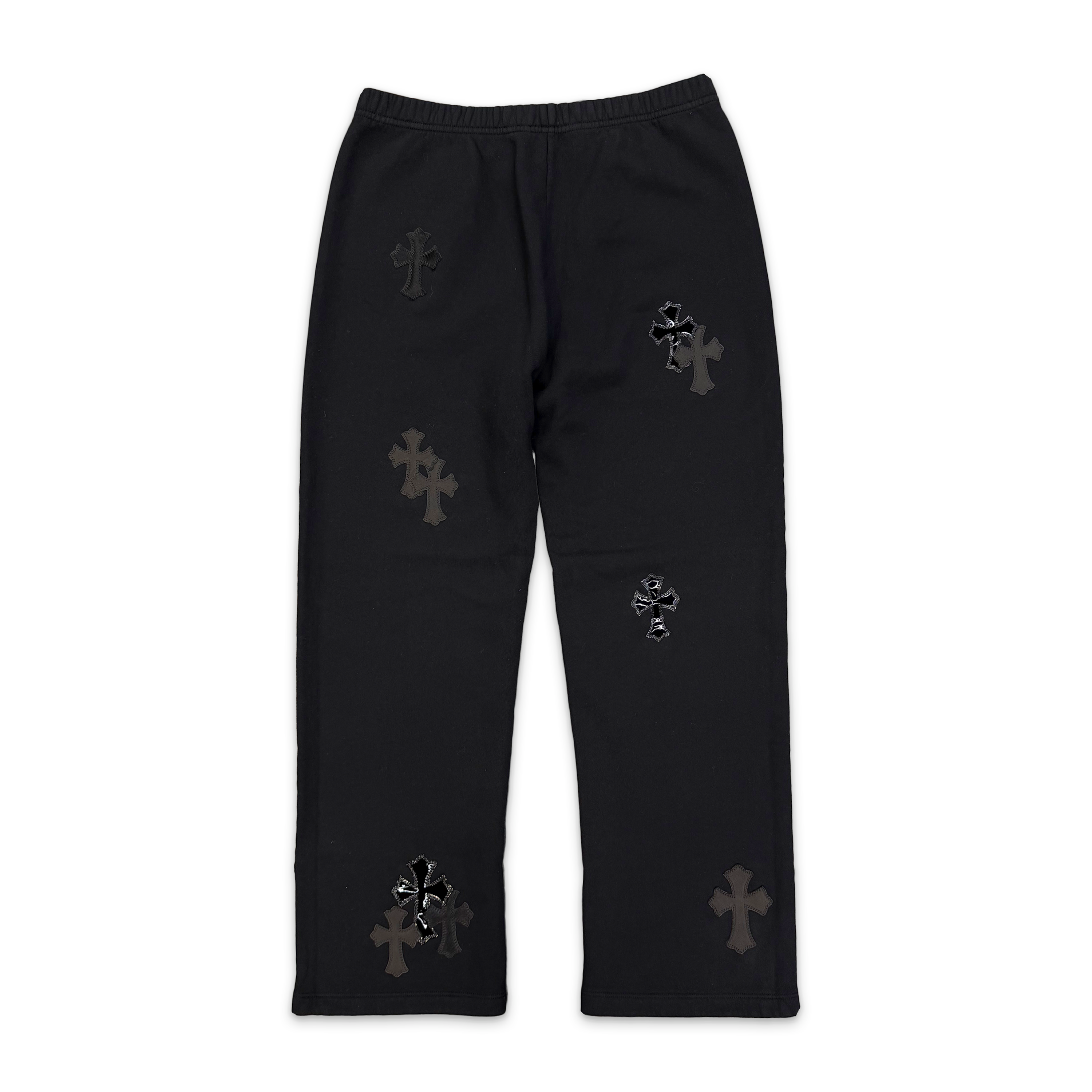 Chrome Hearts, Cross Patch Wide Leg Sweatpants "Black"
