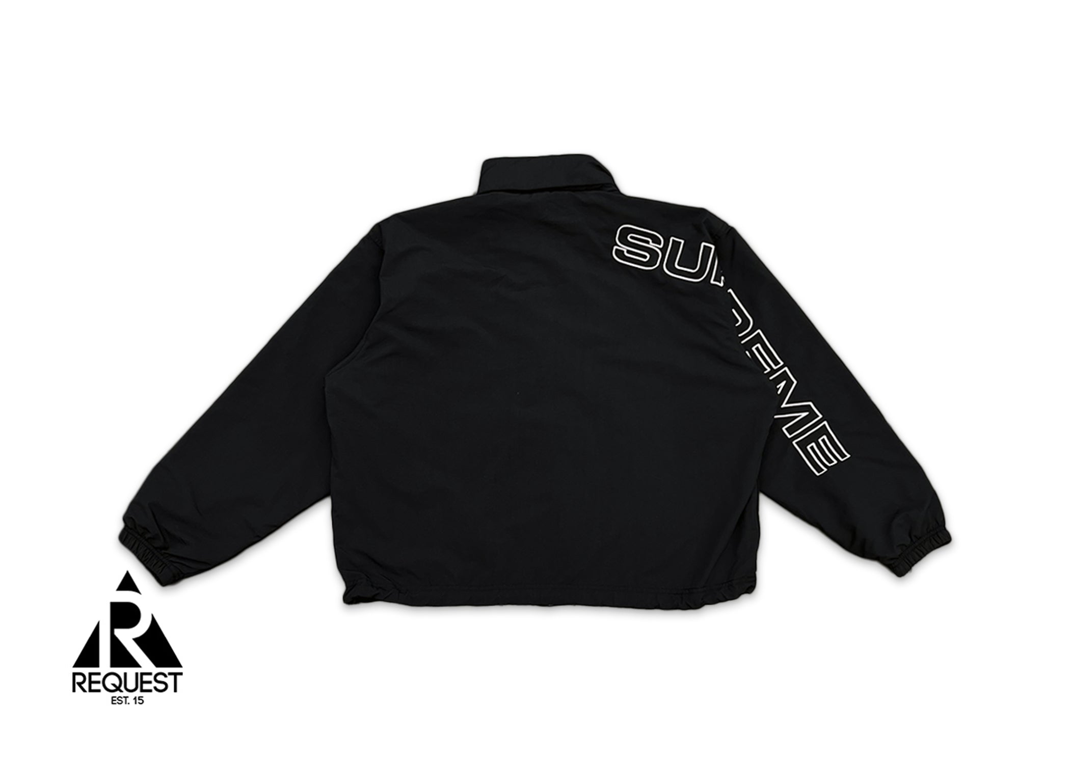 Embroidered Logo Track Jacket "Black"