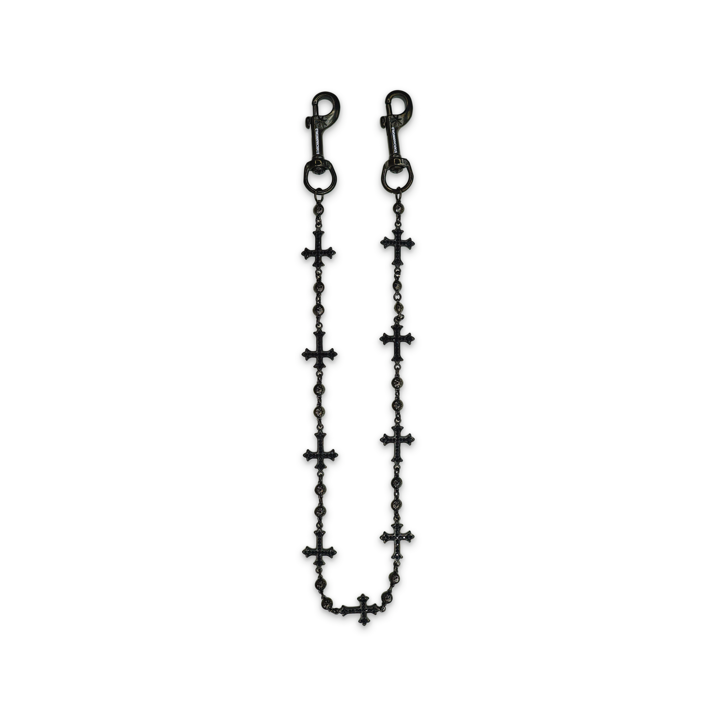 Black Cross Wallet Chain