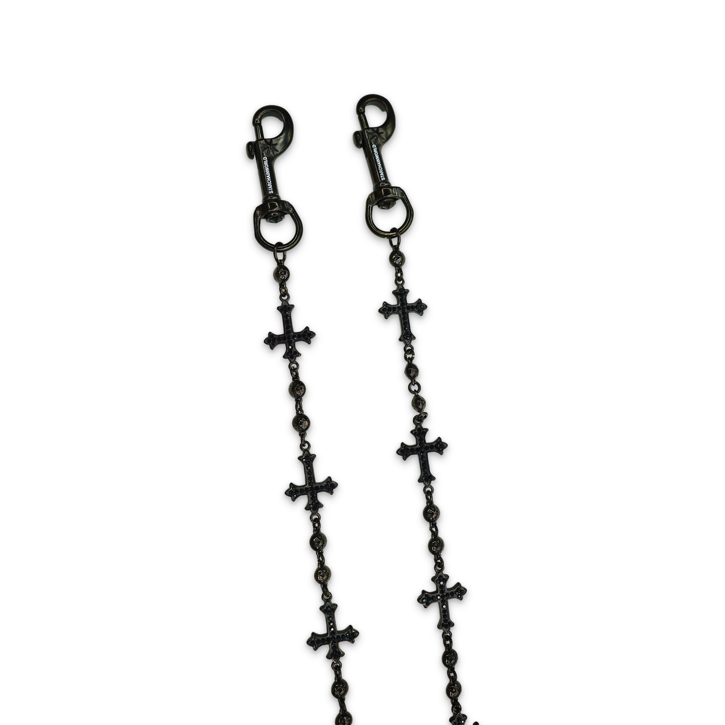 Black Cross Wallet Chain