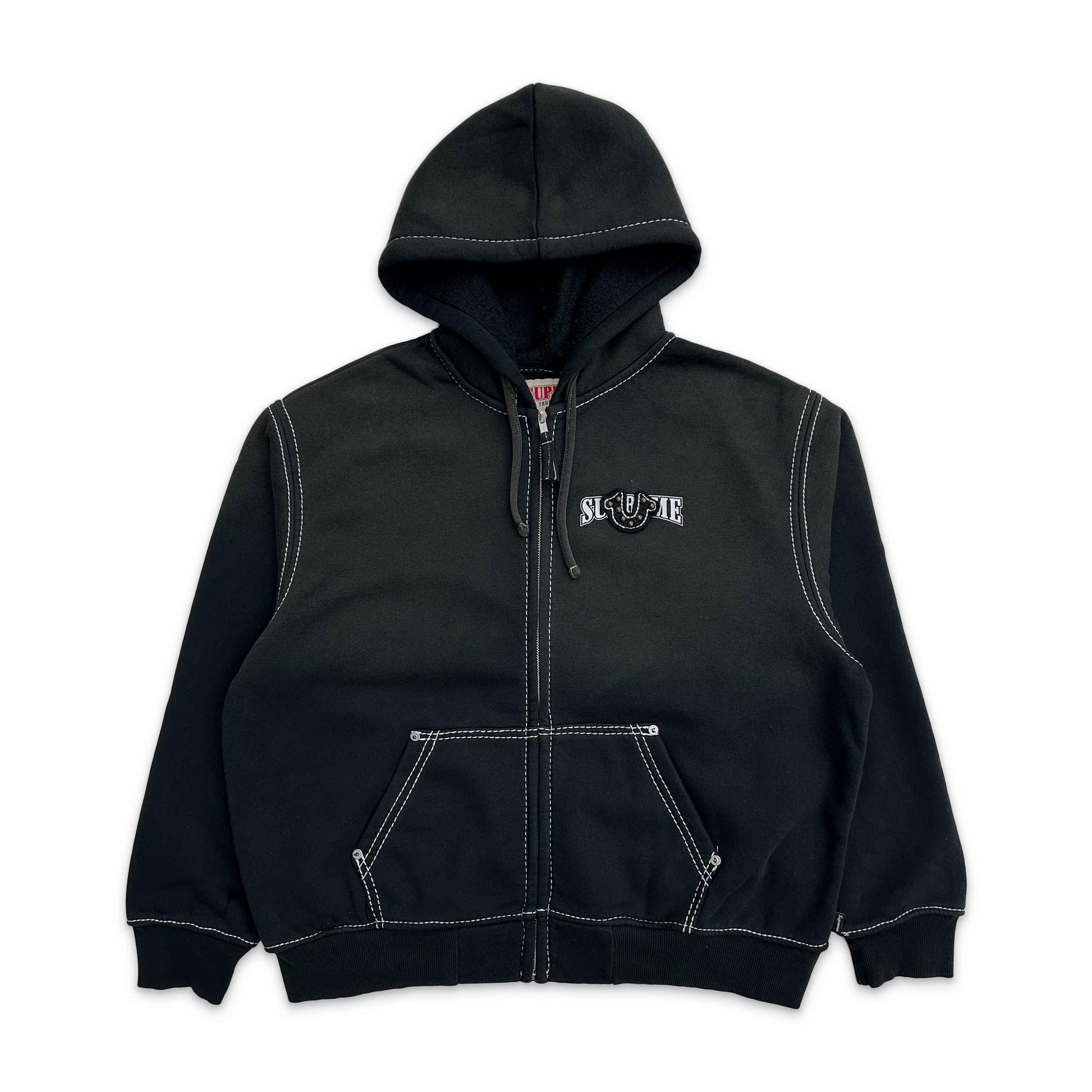 Supreme, True Religion Zip Up Hooded Sweatshirt FW25 "Black"