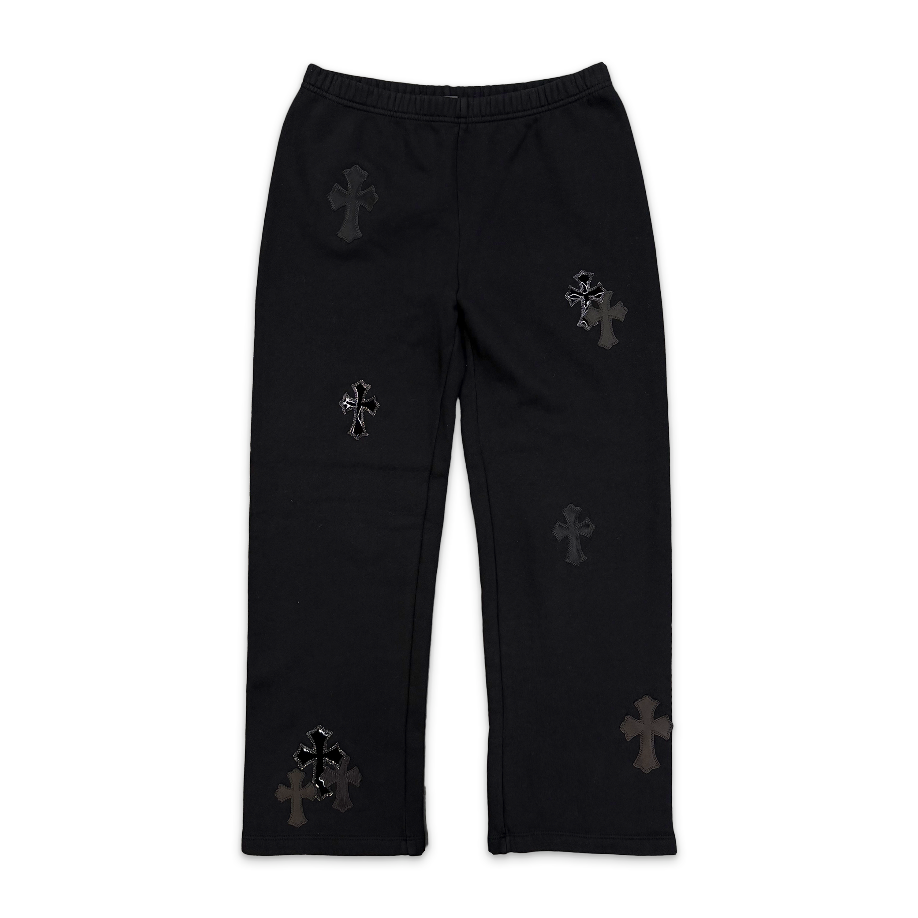 Chrome Hearts, Cross Patch Wide Leg Sweatpants "Black"