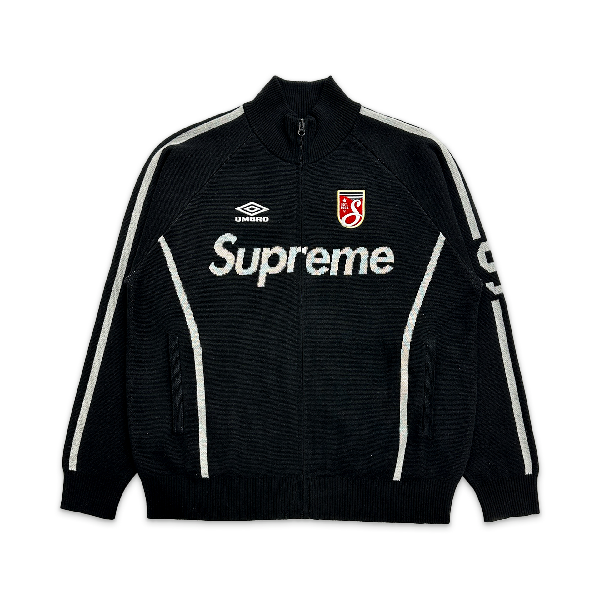 L 即日発送 Umbro Zip Up Sweater Black Umbro Zip Up Sweater