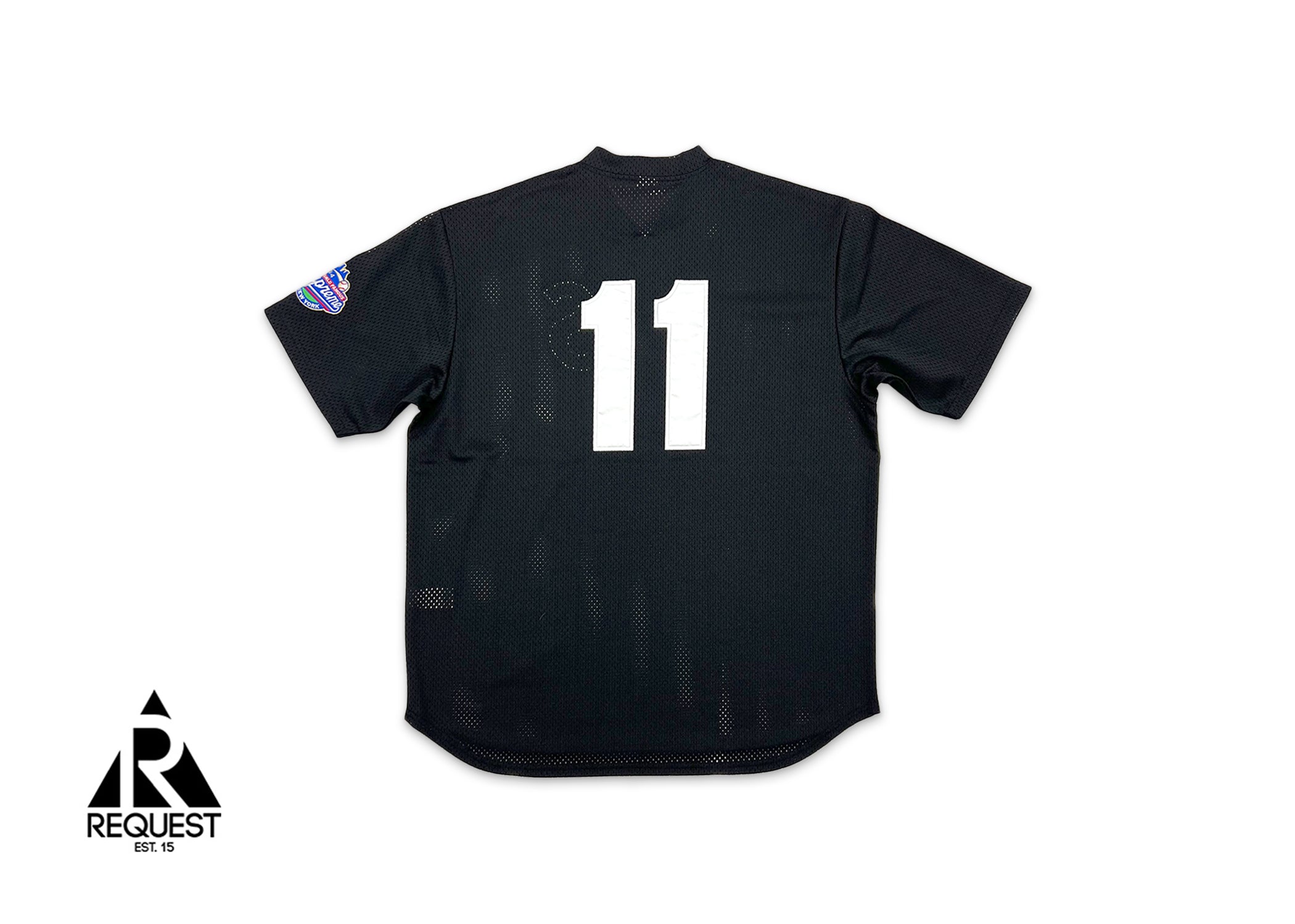 Mesh Henley Baseball Jersey "Black"