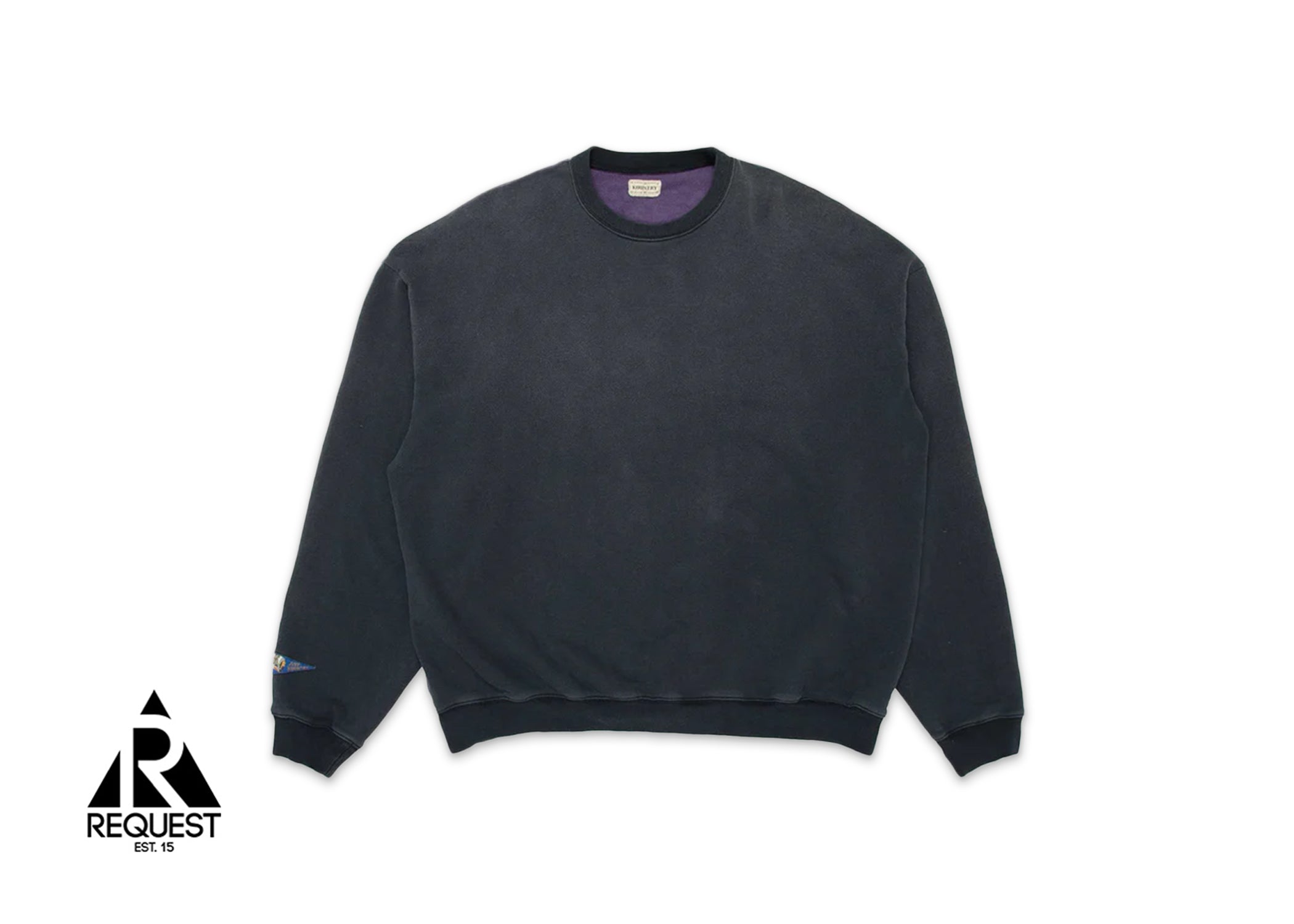 Kapital Skeleton Two-Tone Sweatshirt "Washed Black/Purple"