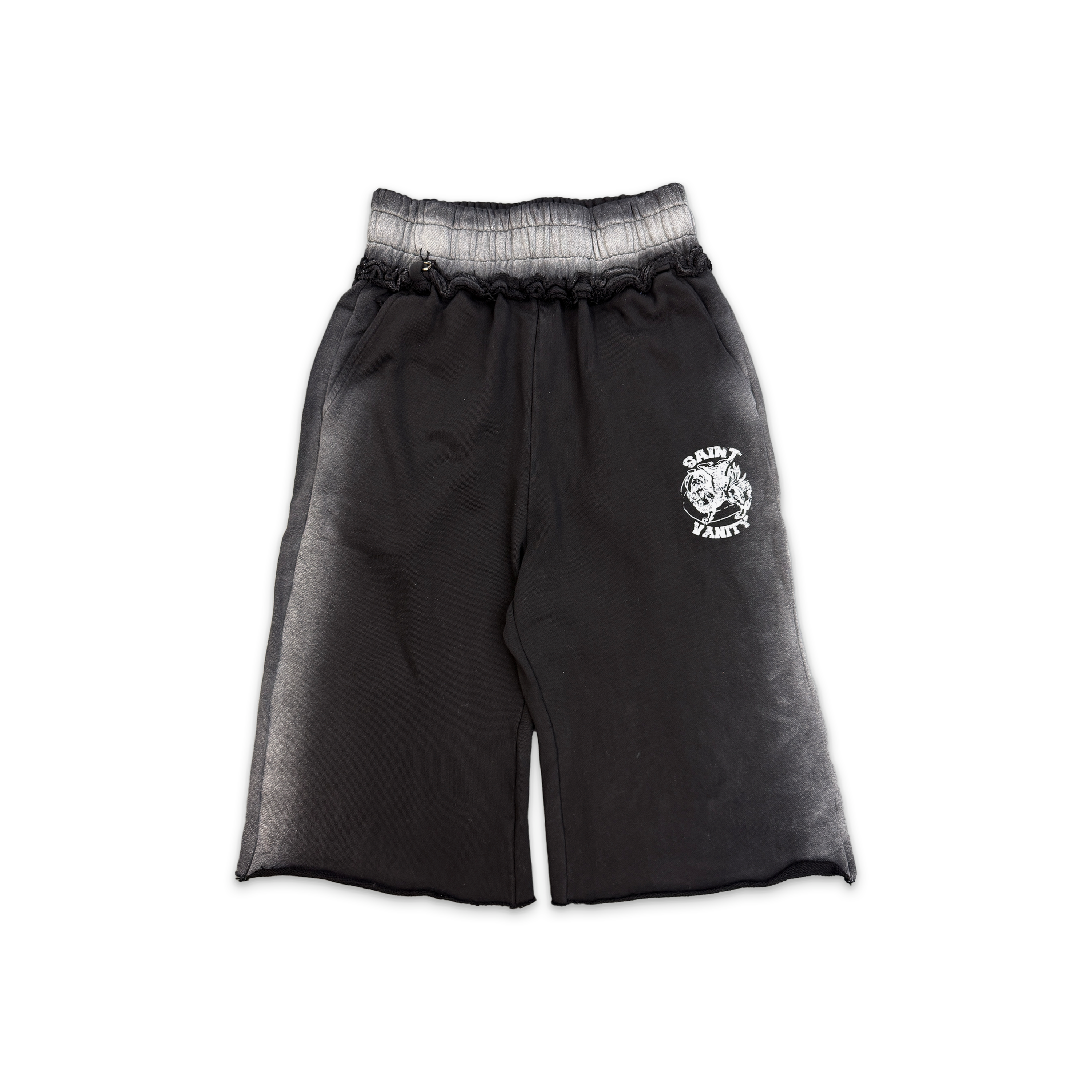 Logo Long Shorts “Black Ash"
