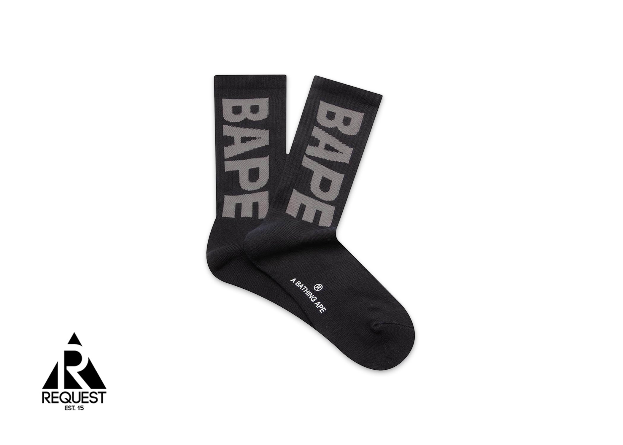 A Bathing Ape BAPE Logo Socks "Black"