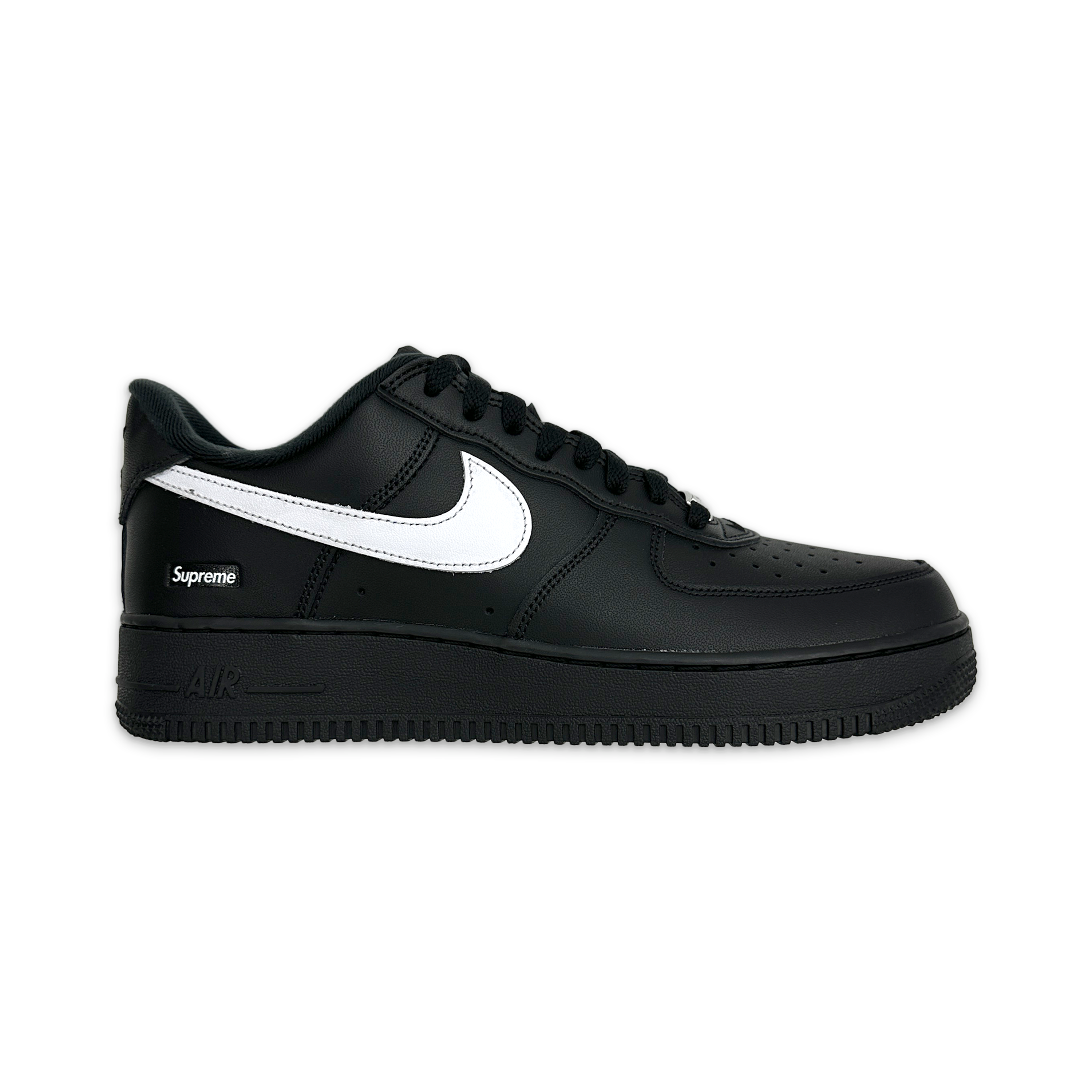 Supreme Air Force 1 Low White Swoosh “Black”