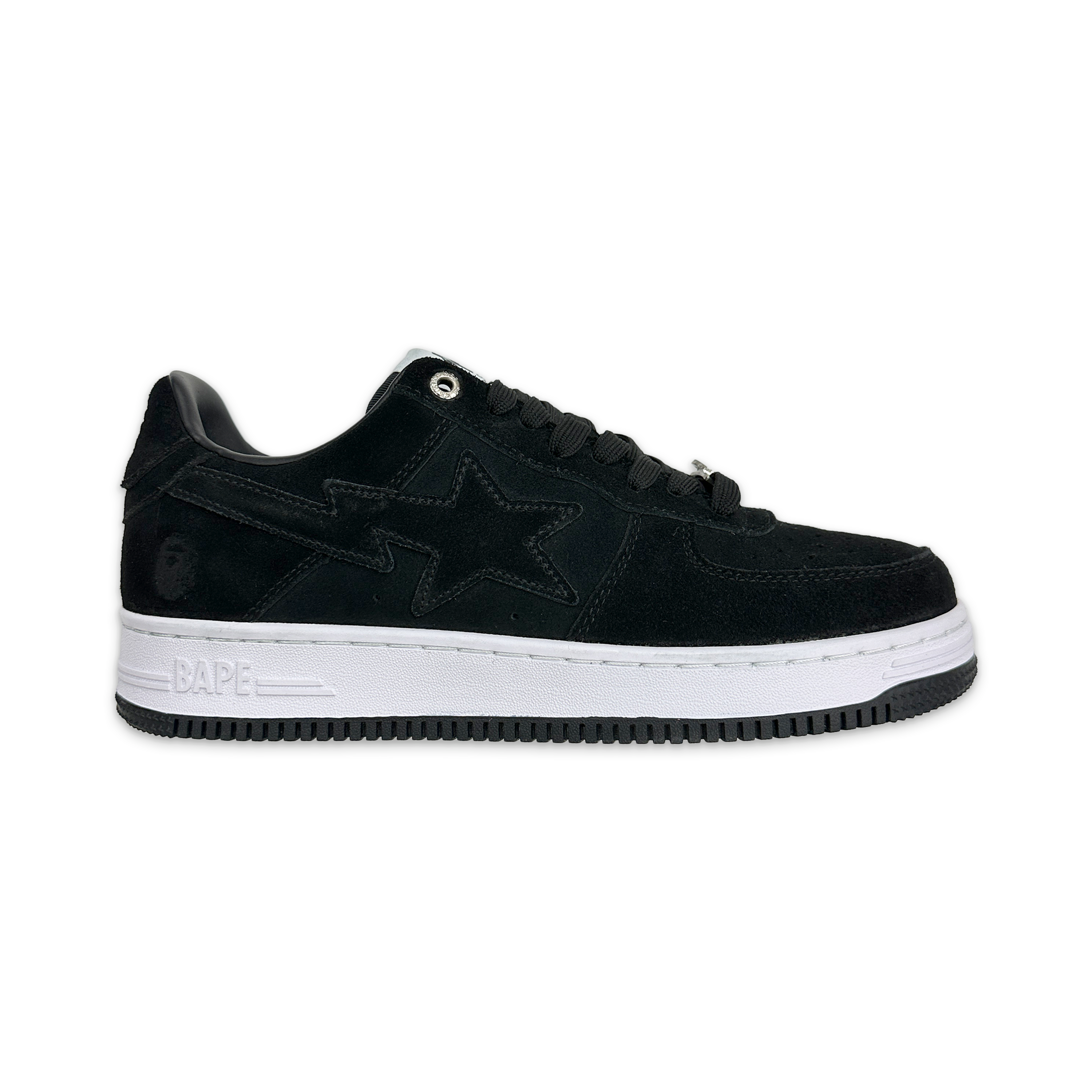 A Bathing Ape (BAPE), Bapesta Low Suede "Black"