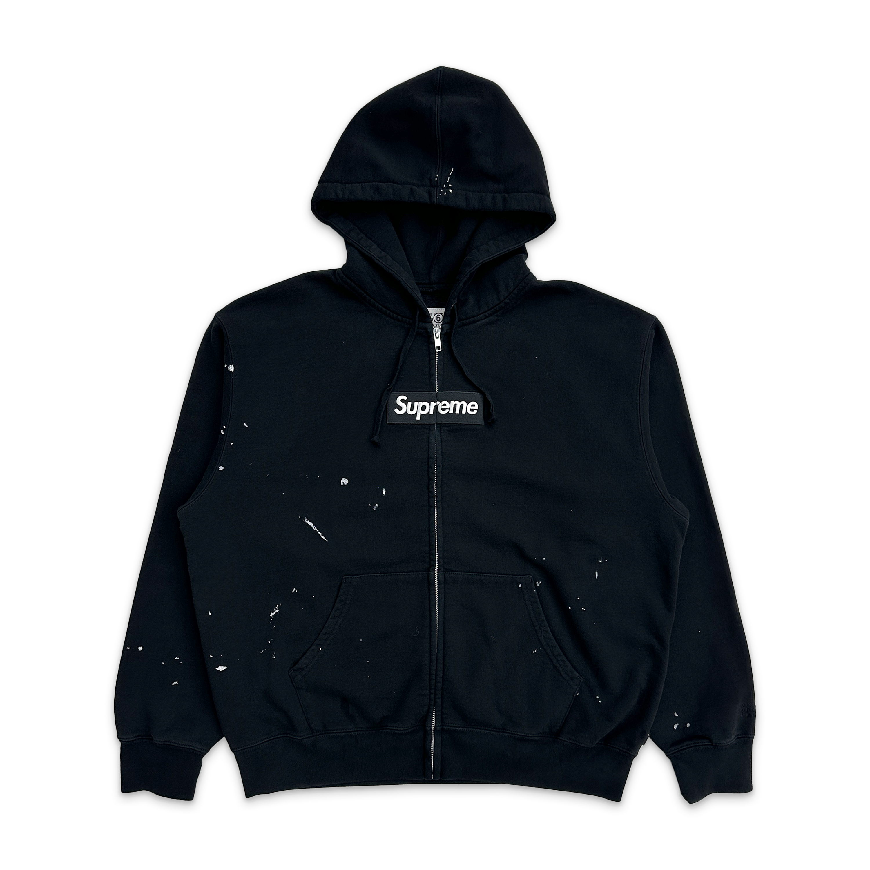 Supreme, MM6 Maison Margiela Box Logo Zip Up Hooded Sweatshirt “Black" SS26