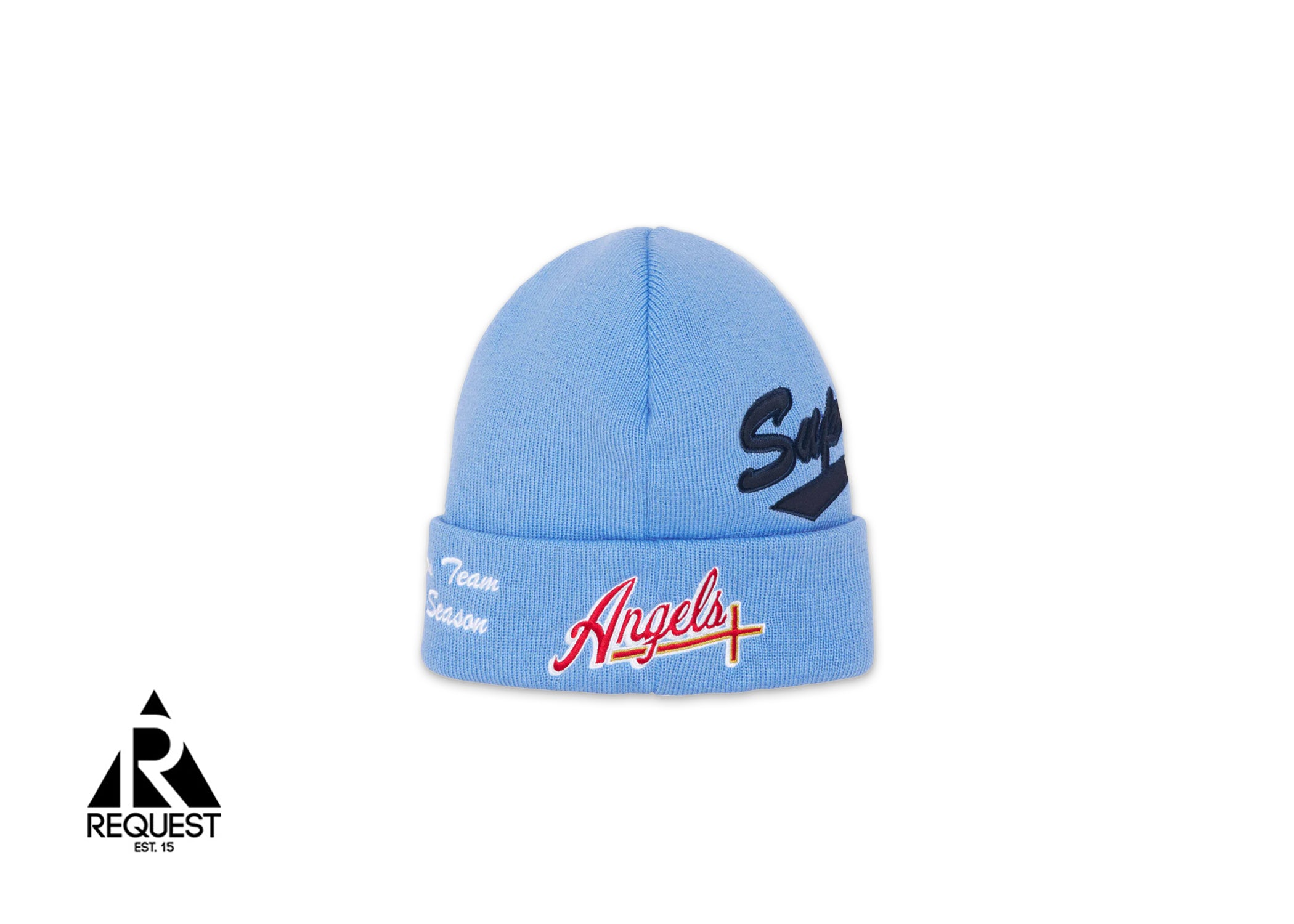 Baby blue hot sale supreme beanie