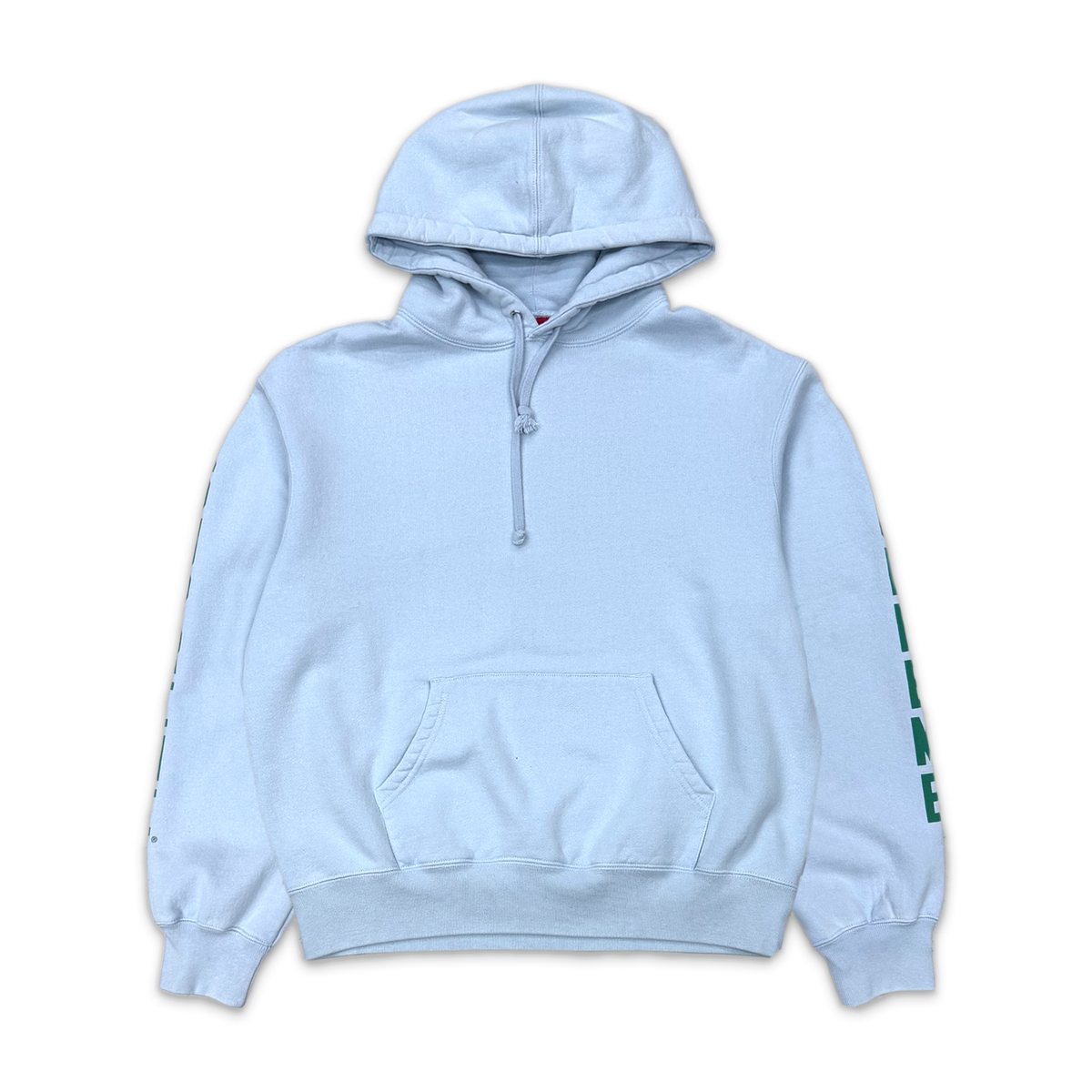 Supreme, Washed Logo Hooded Sweatshirt "Light Blue" (FW26)