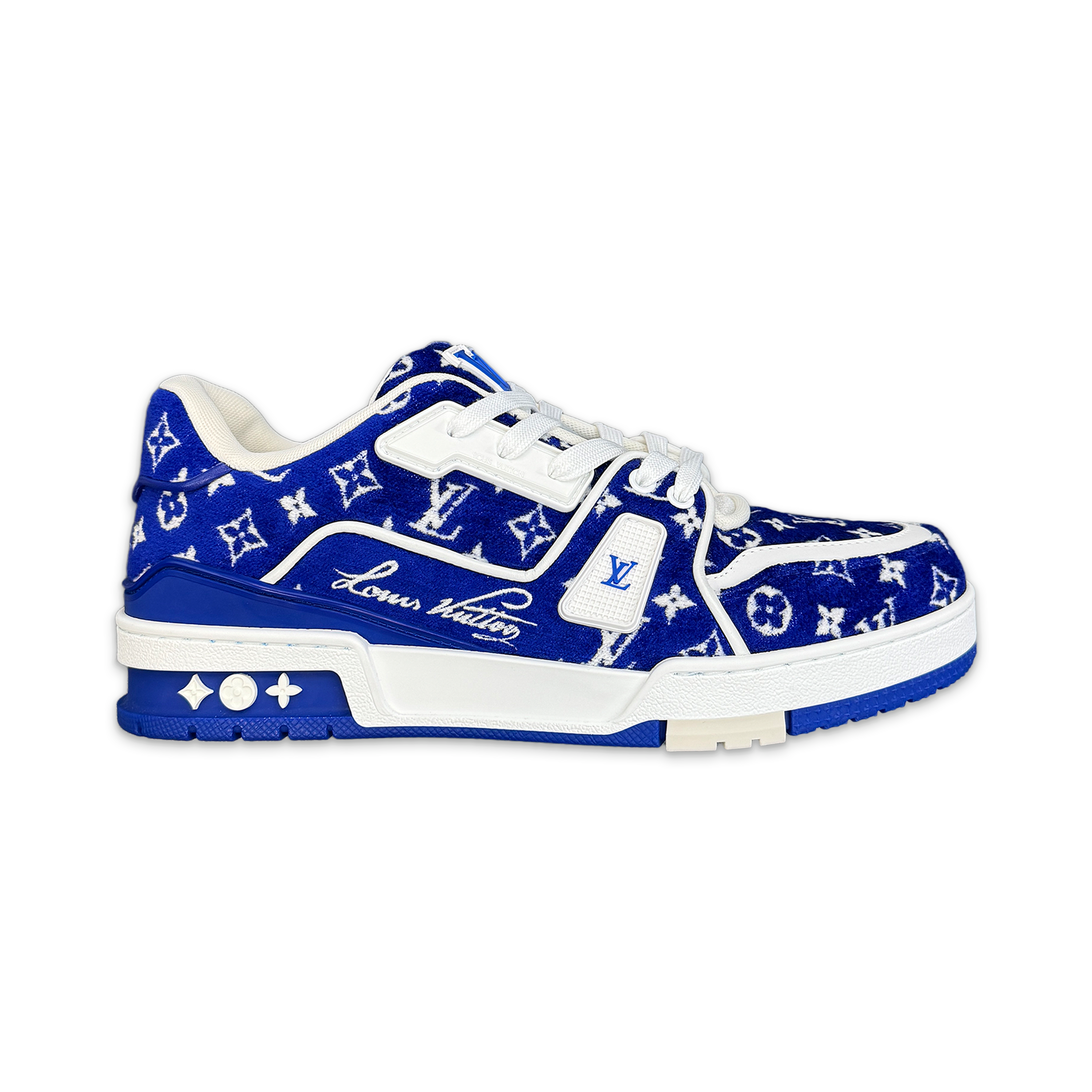 Louis Vuitton, Trainer "Blue Monogram Textile"
