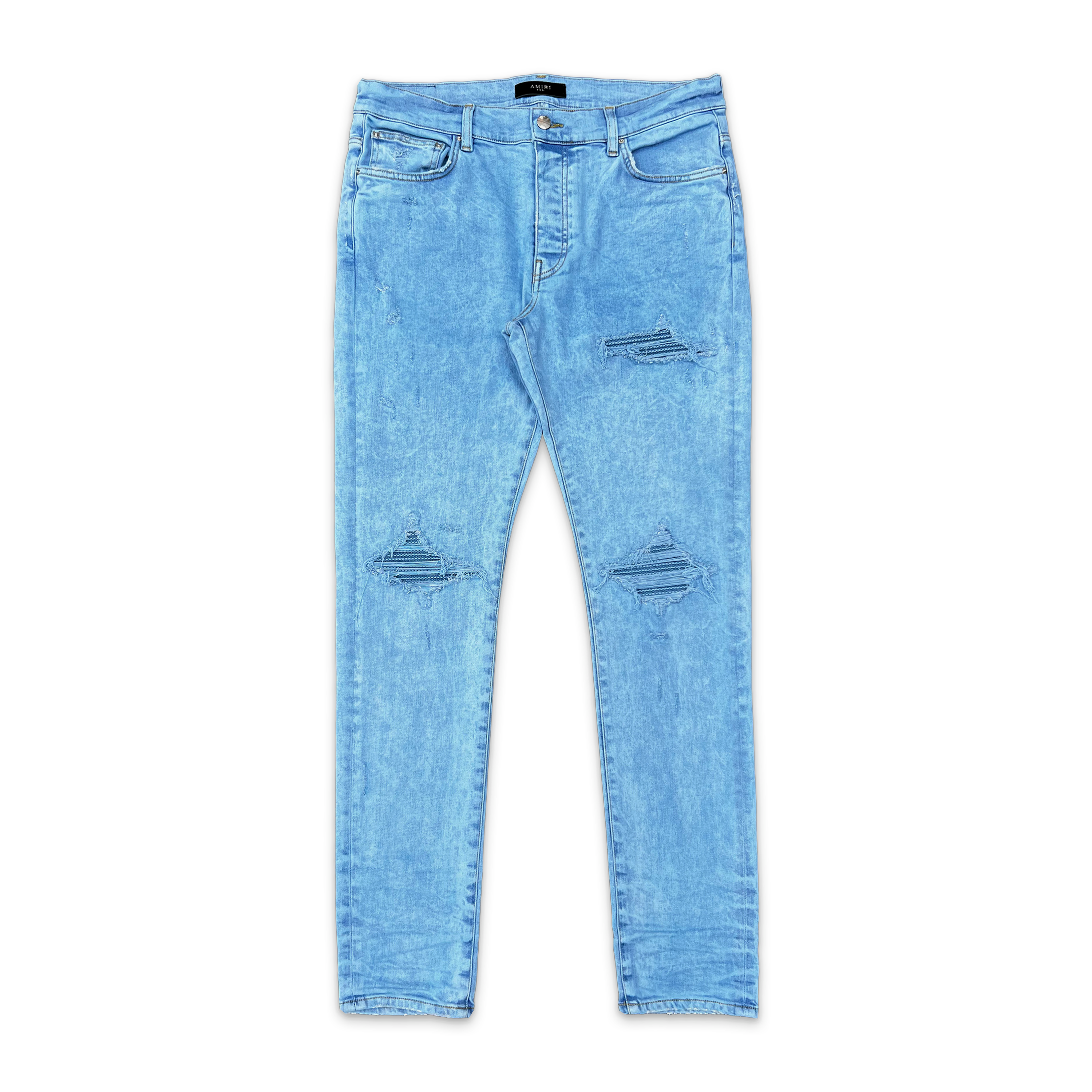 Overdyed Mesh Denim "Ashley Blue"