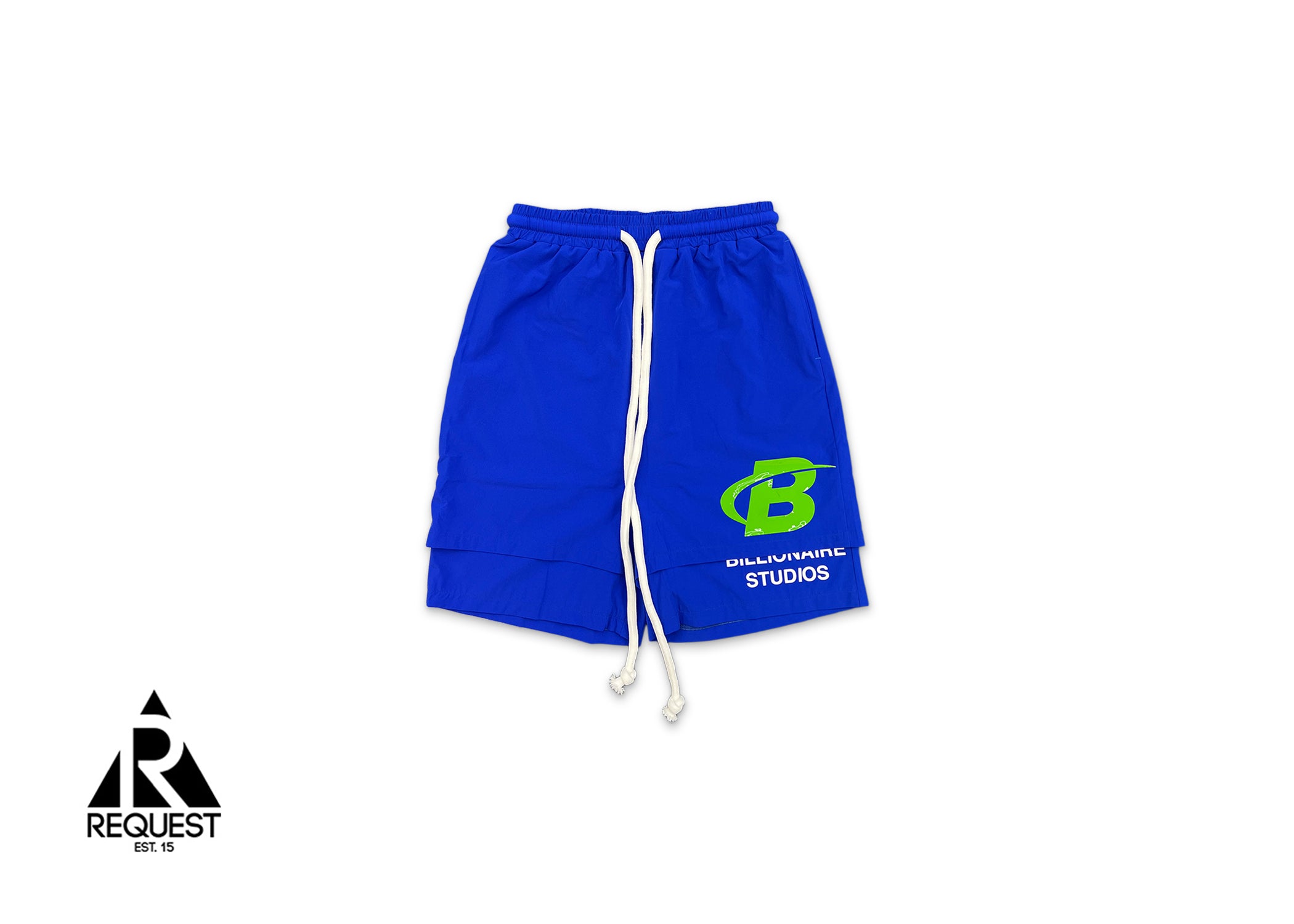 B-Net Double Layer Nylon Shorts "Blue/Green"