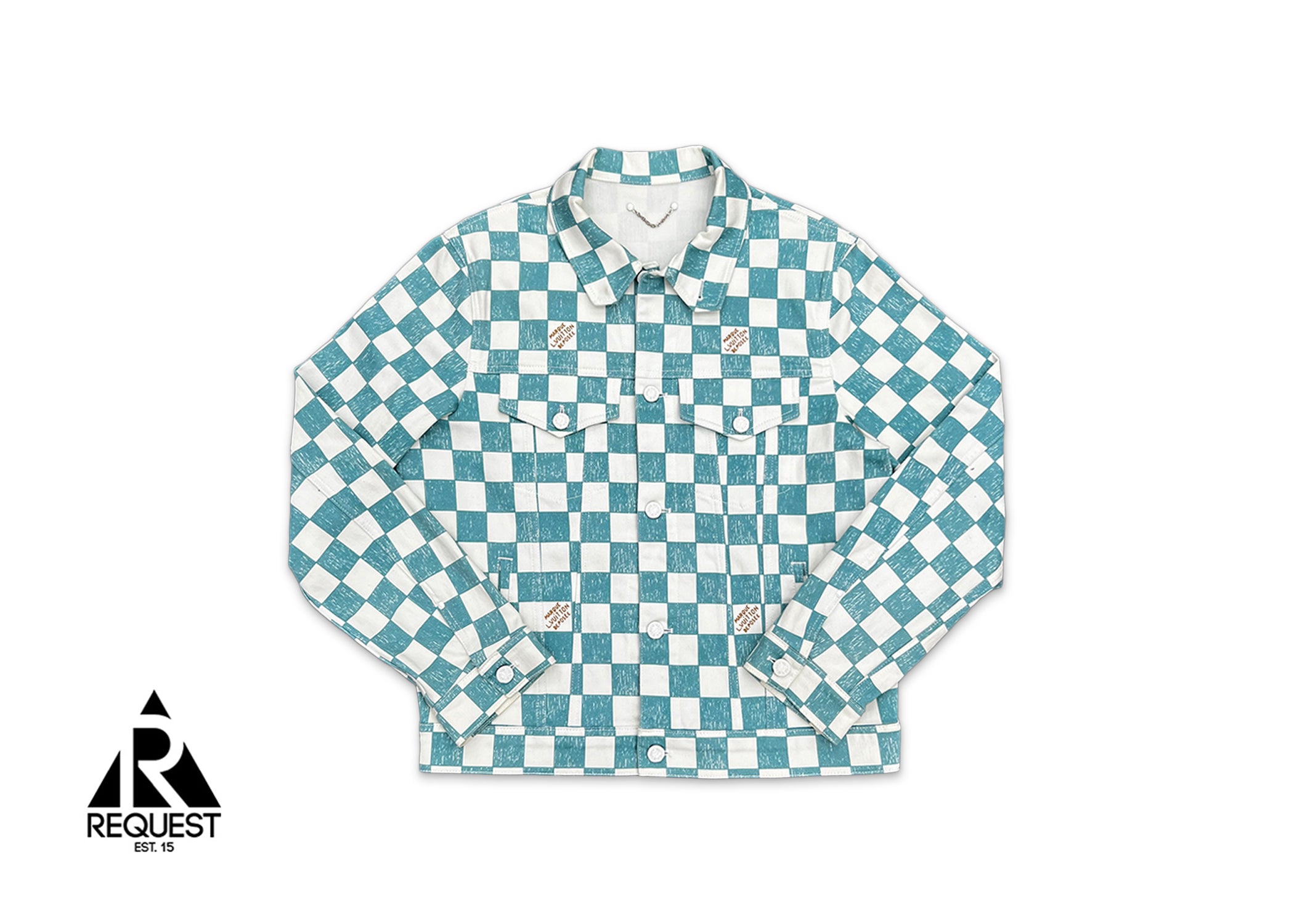 Louis Vuitton, Damier Denim Trucker Jacket "White/Ocean"