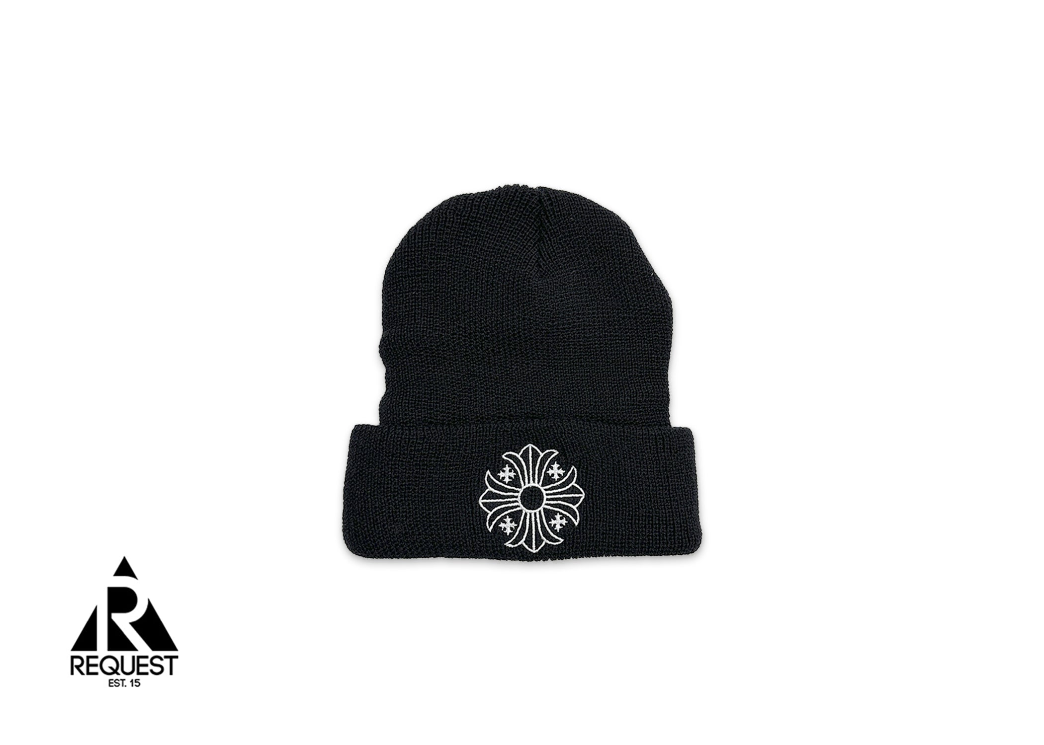 Wool Plus Cross Beanie "Black"