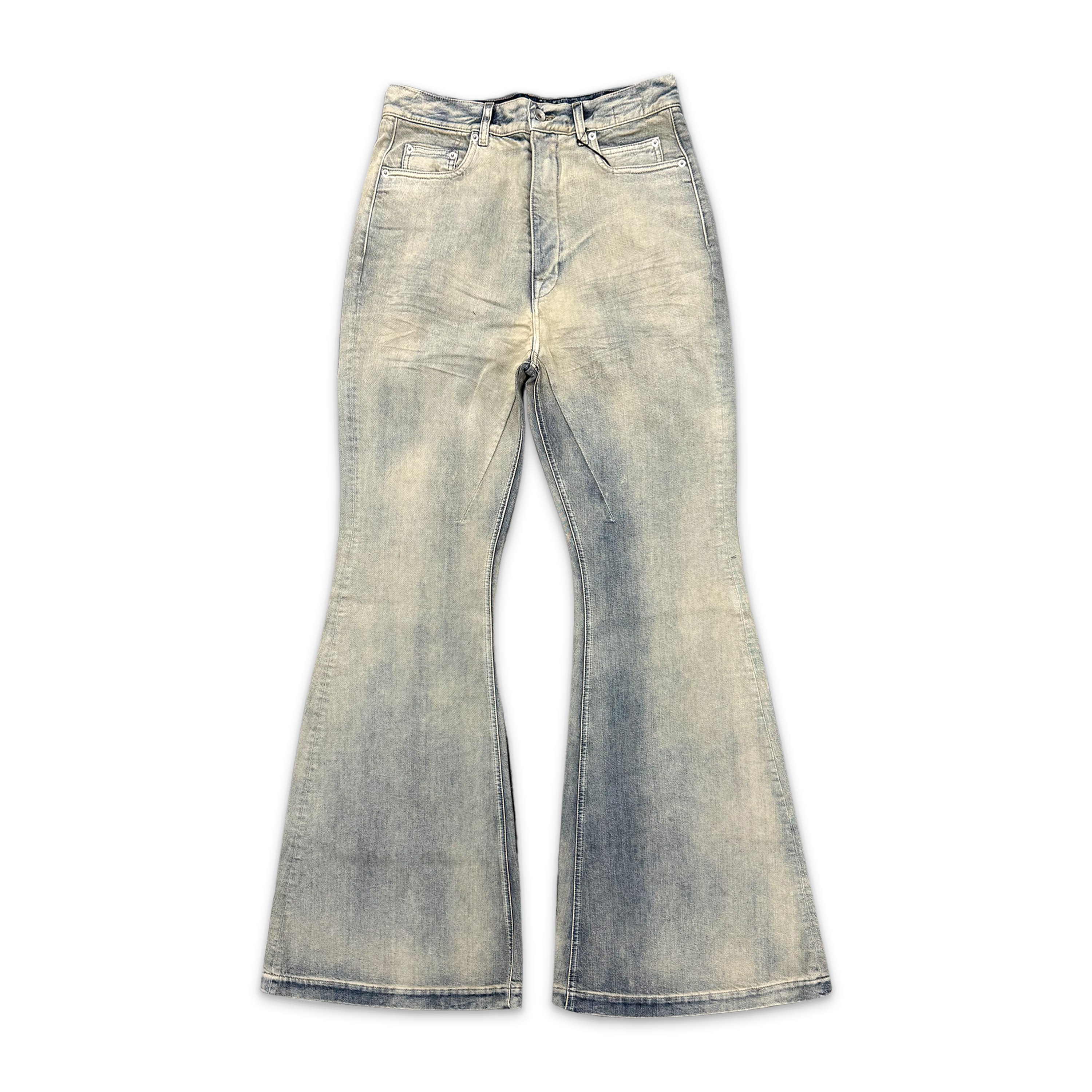 Rick Owens DRKSHDW, Bolan Bootcut Jeans "Mineral Pearl"