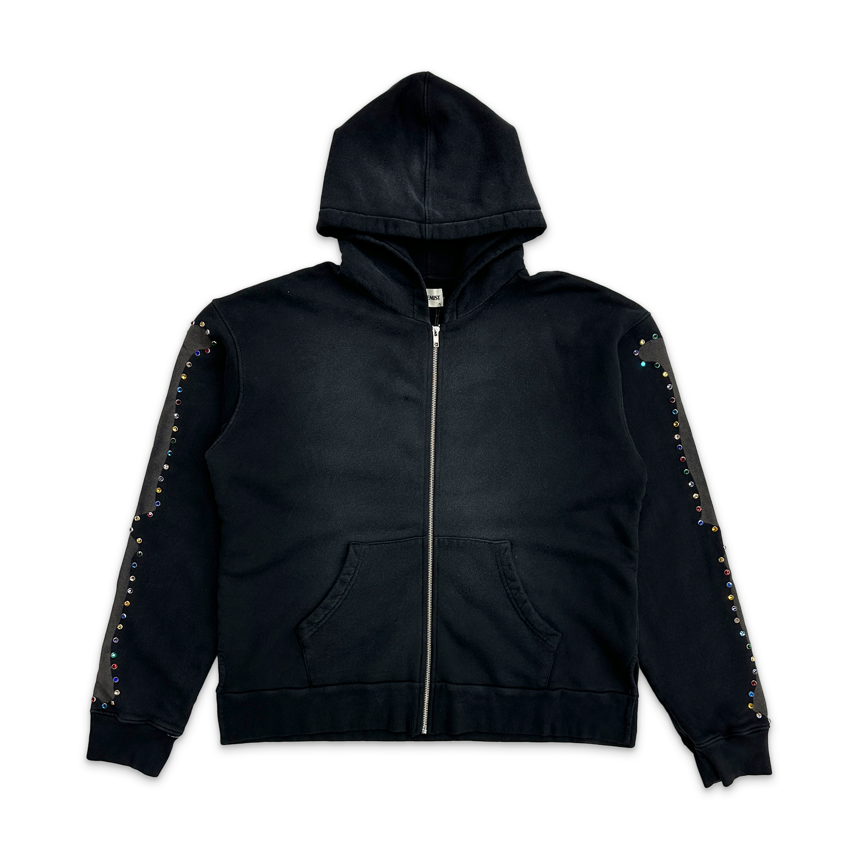 Bones Zip Up Hoodie "Jet Black"