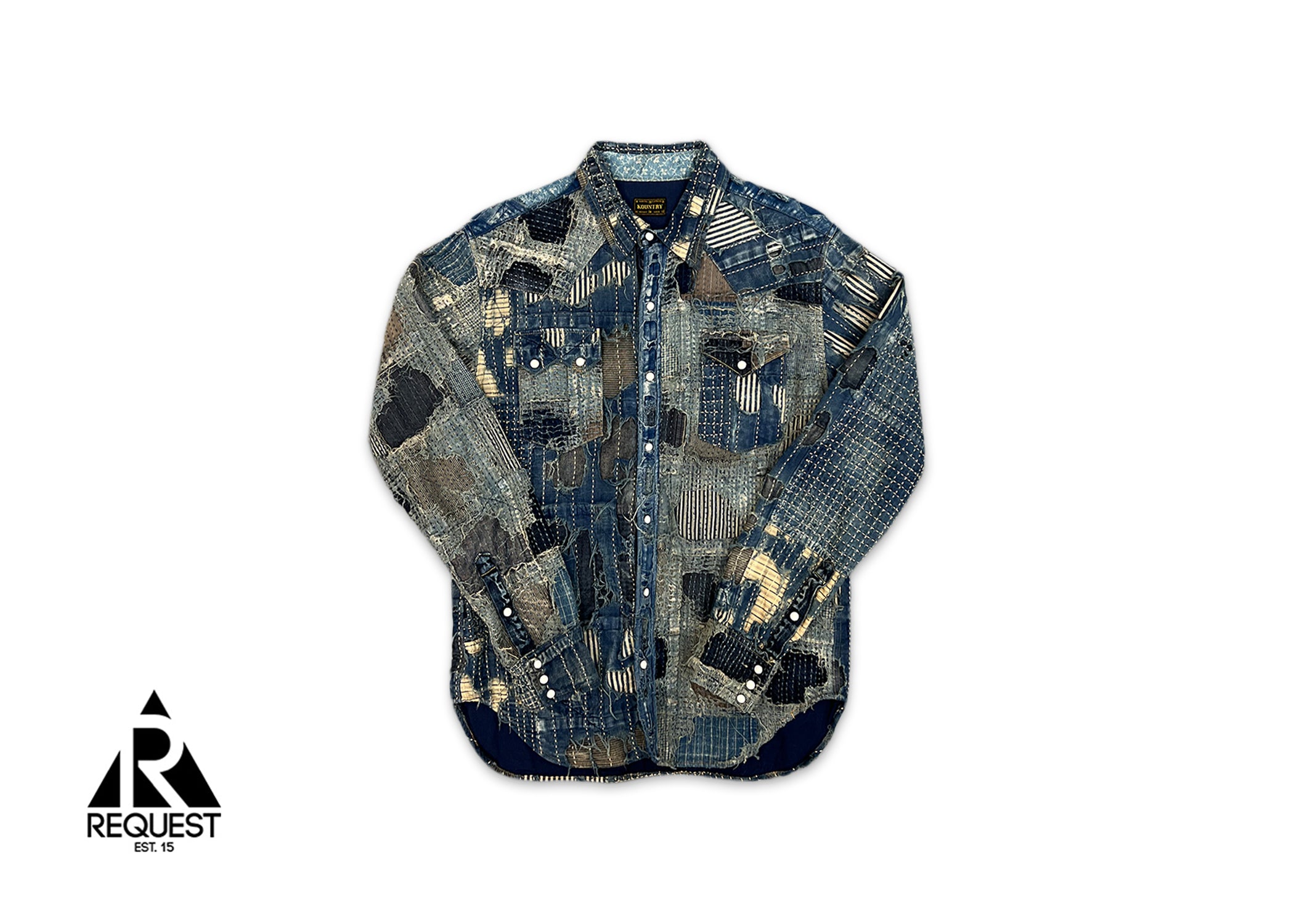 ヴィンテージKAPITAL KOUNTRY BOROユーズド加工シャツジャケット ヴィンテージKAPITAL KOUNTRY BOROユーズド加工シャツジャケット