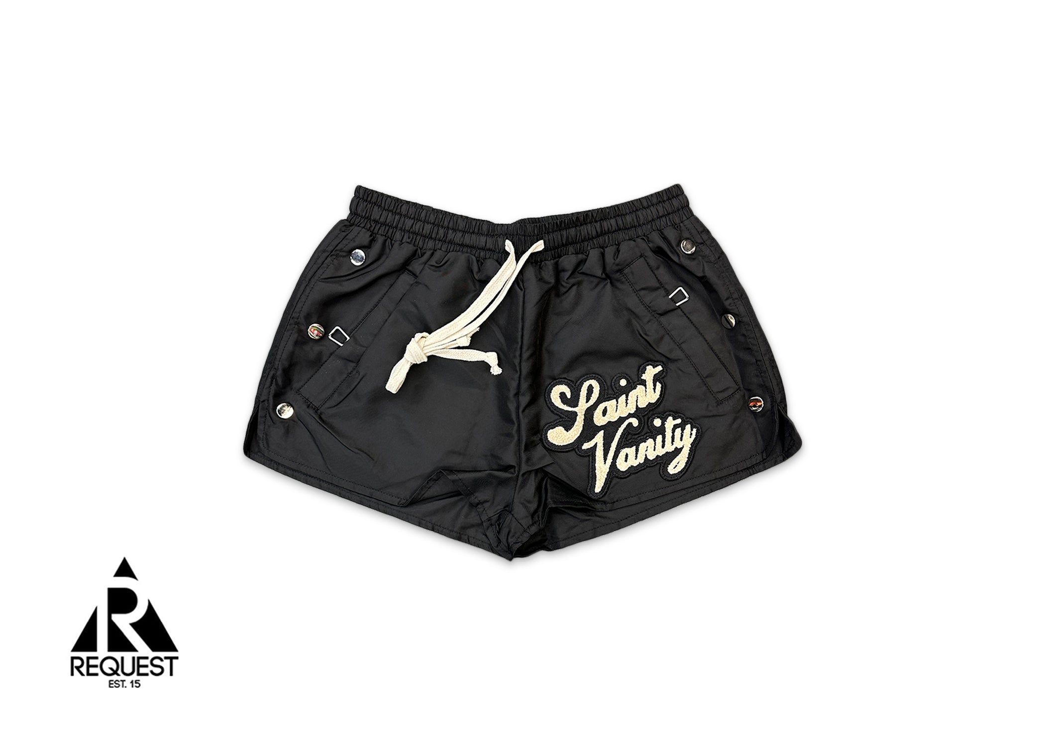 Saint Vanity Logo Nylon Shorts "Black" (W)