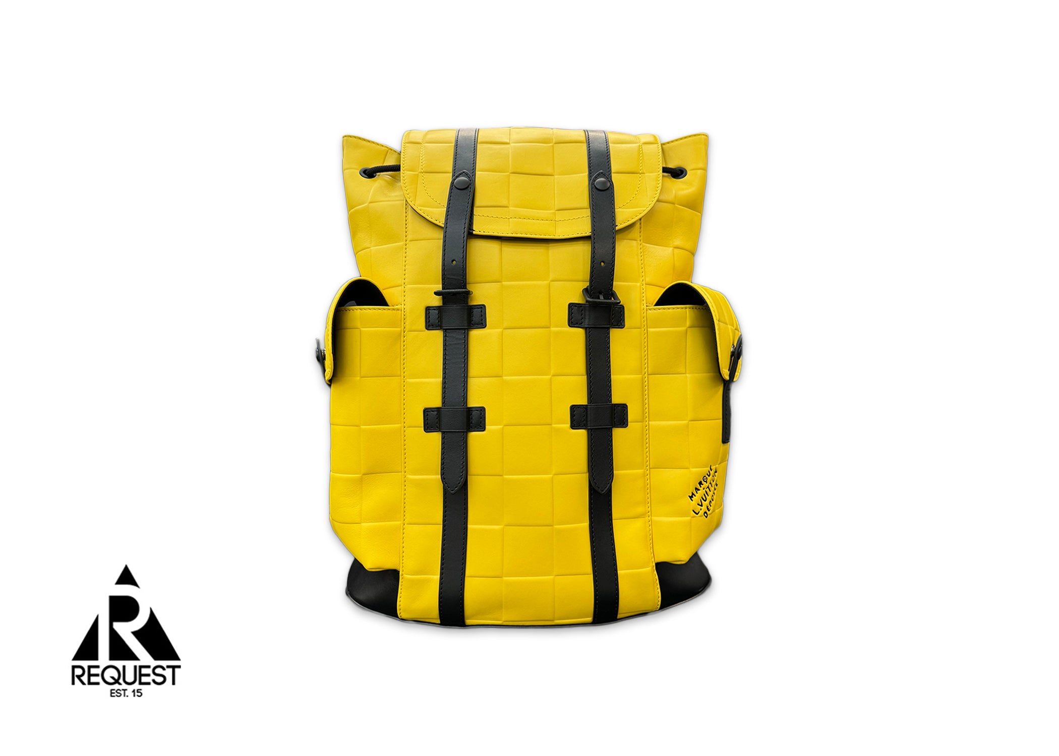 louis vuitton backpack yellow Christopher MM Damier Backpack "Yellow Leather"