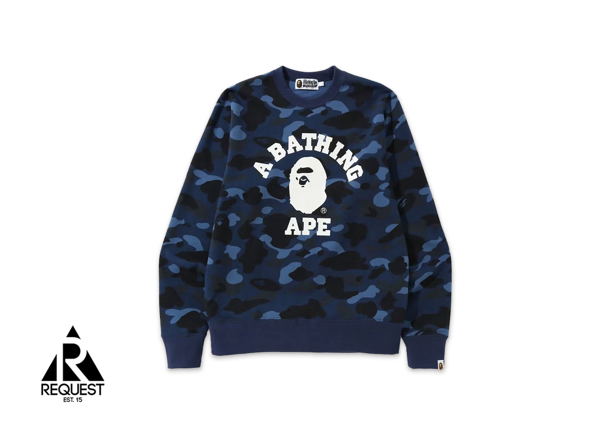 A Bathing Ape Color Camo College Crewneck “Blue”