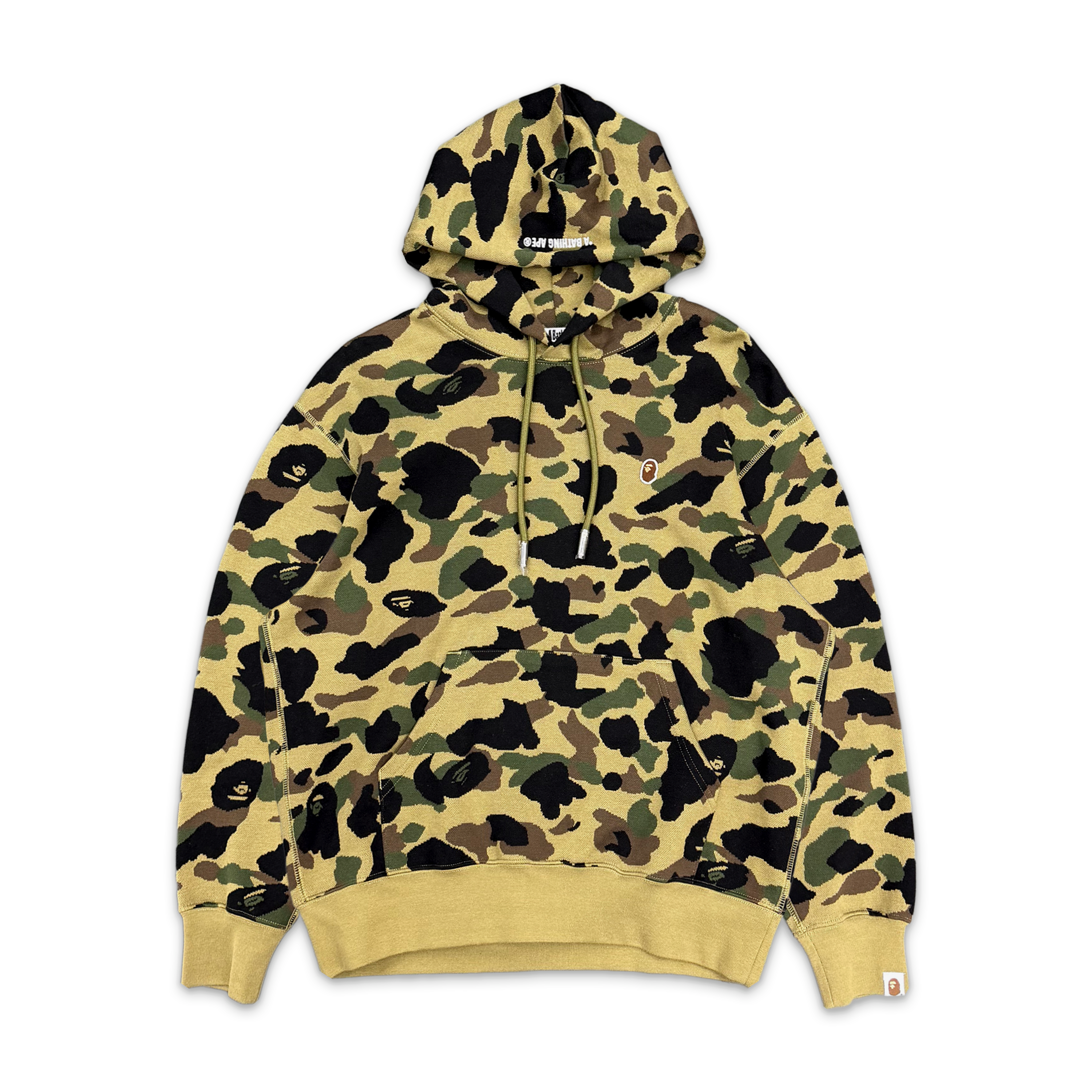 A Bathing Ape (BAPE), BAPE 1st Camo Jacquard One Point Pullover Hoodie "Yellow"