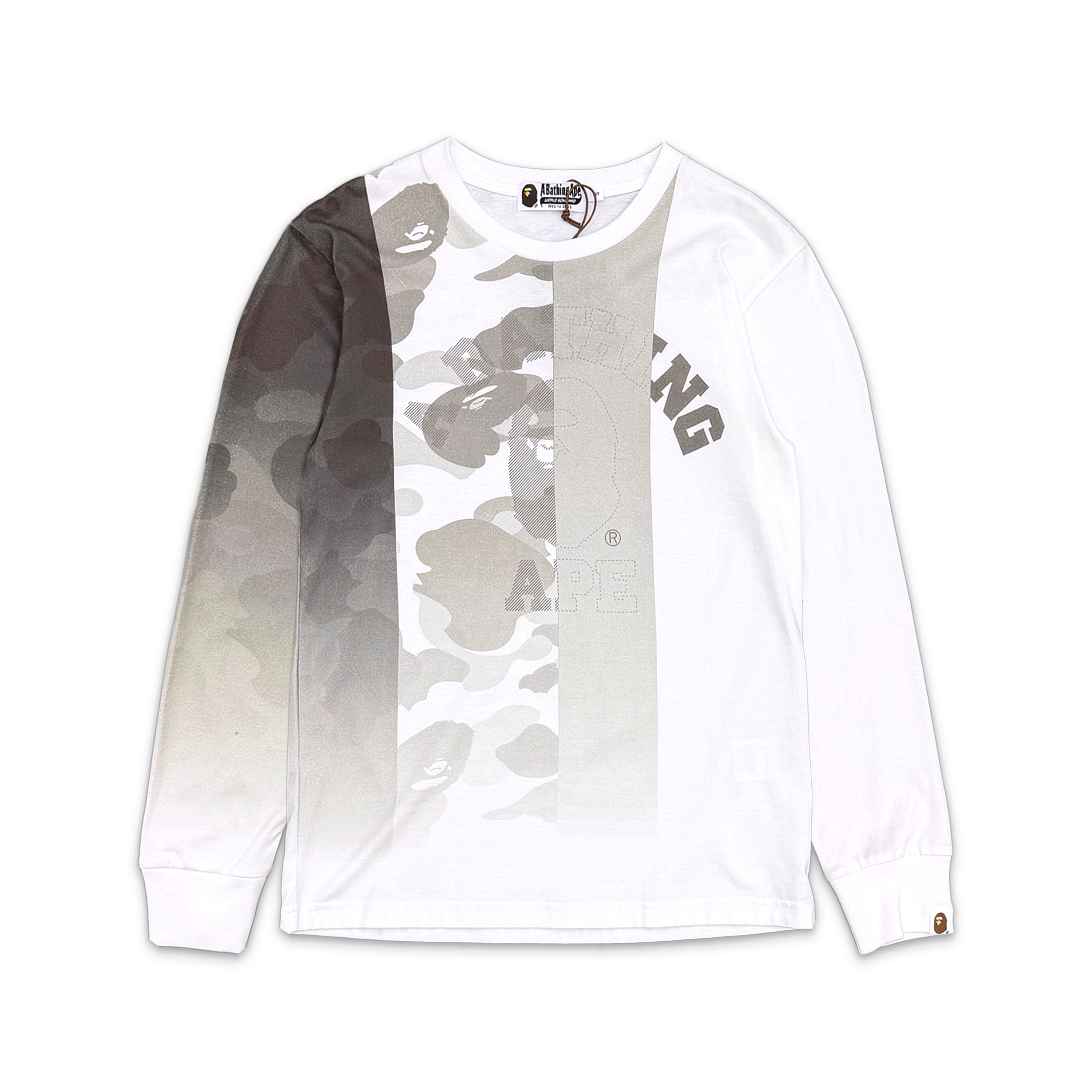A Bathing Ape (BAPE), Bape Patch Work Relaxed Fit L/S Tee "White"