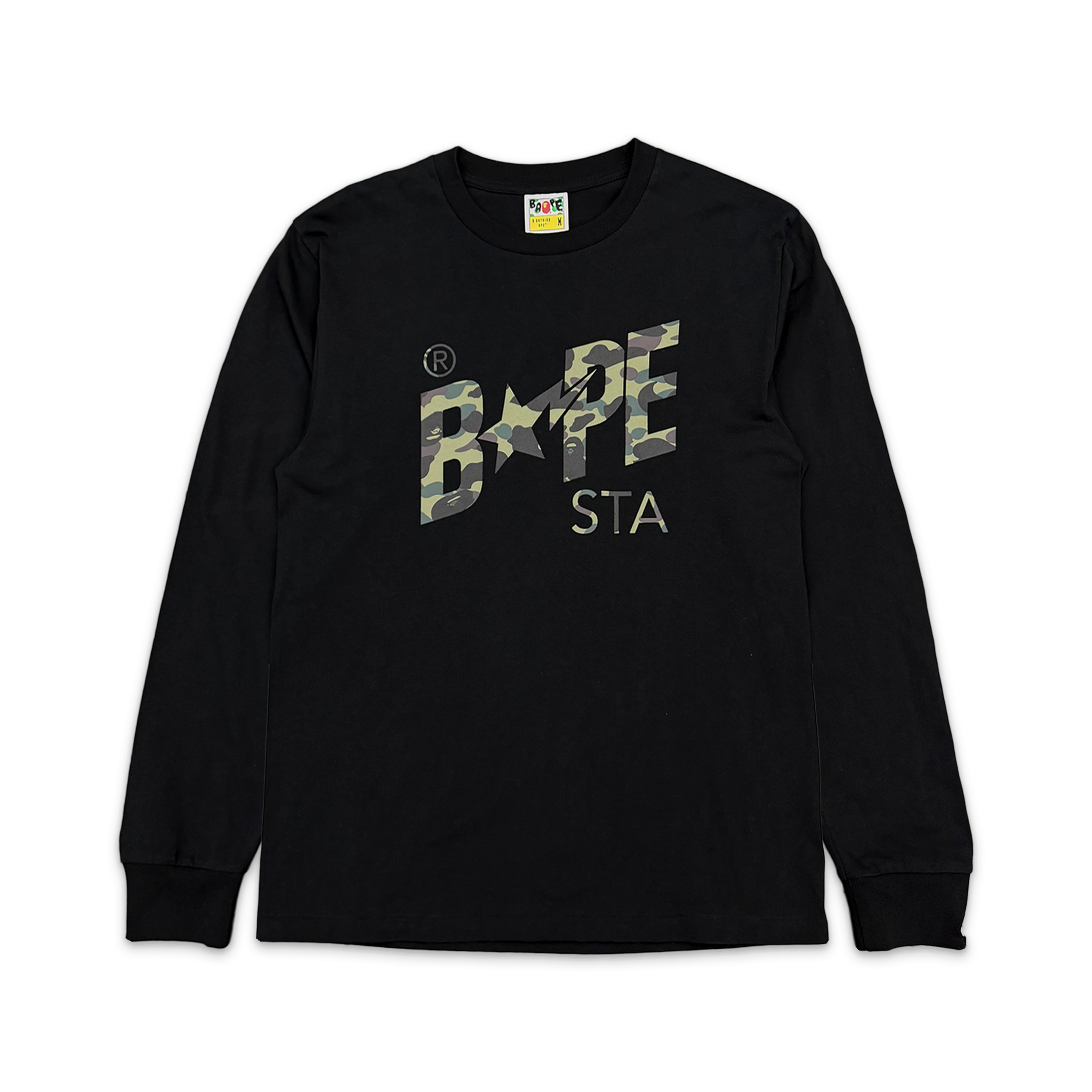 A Bathing Ape (BAPE), BAPE ABC Camo STA Logo L/S Tee “Black Green”