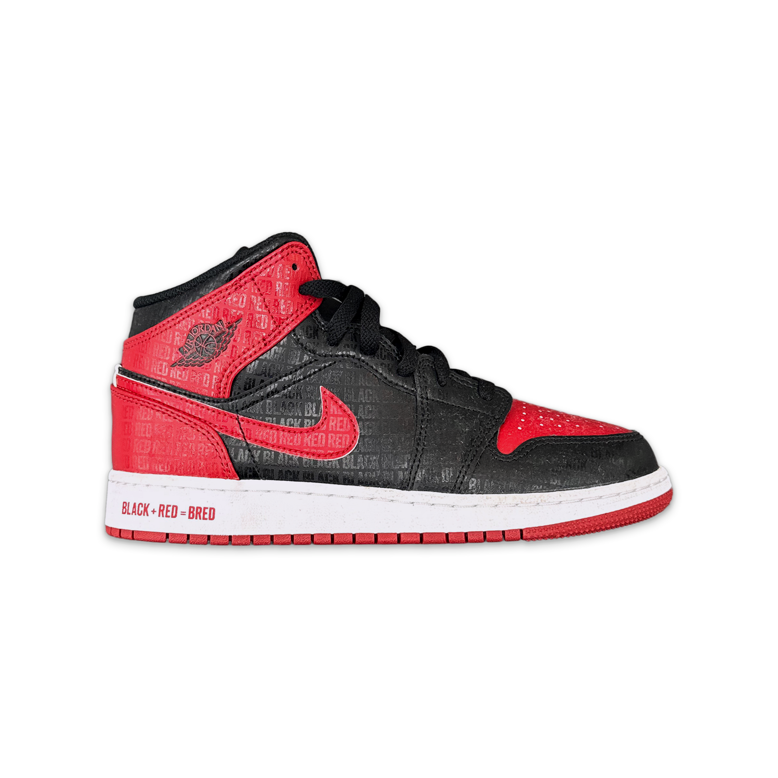 Air Jordan, Air Jordan 1 Mid "Bred Text" (GS)