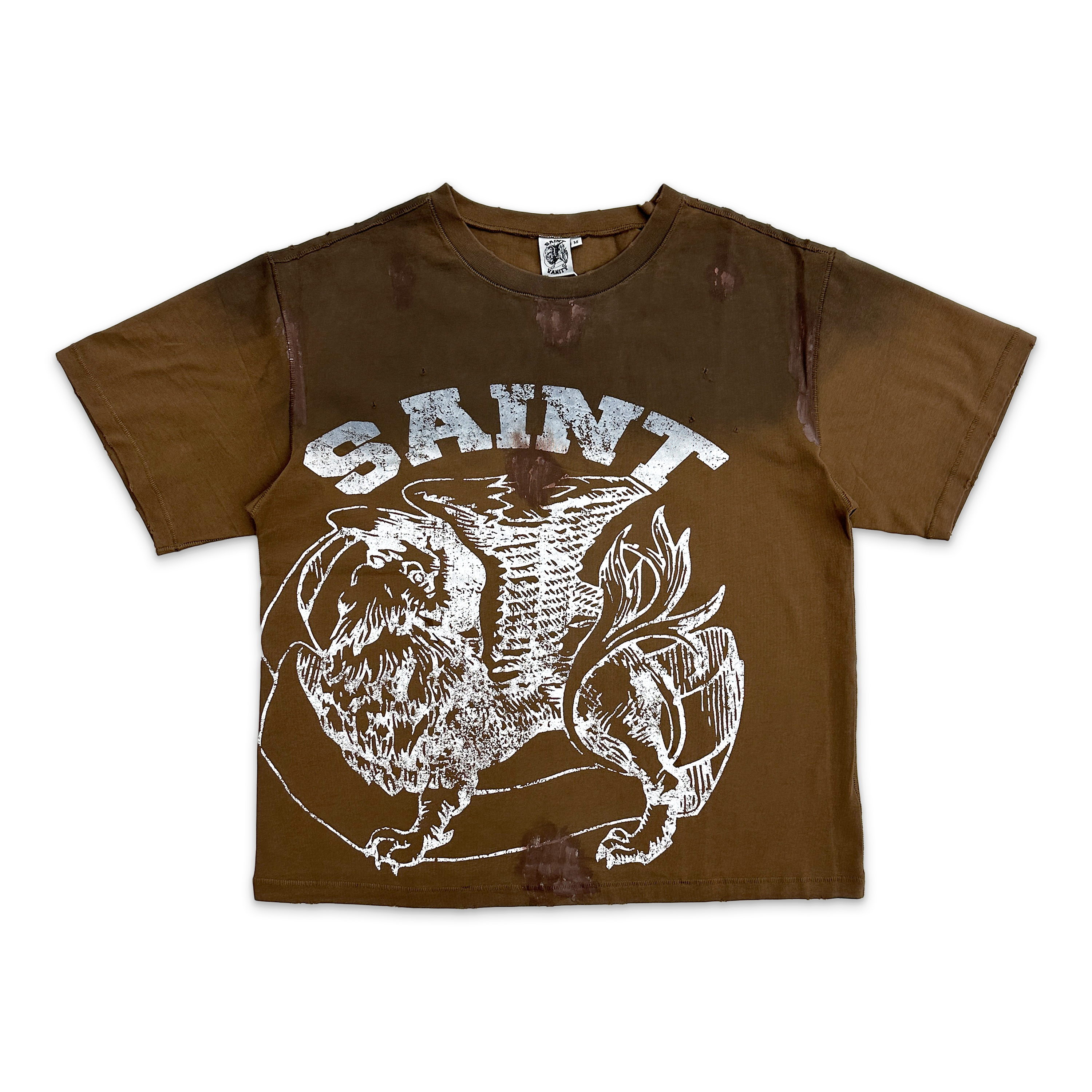 Distressed Griffin Tee "Brown"
