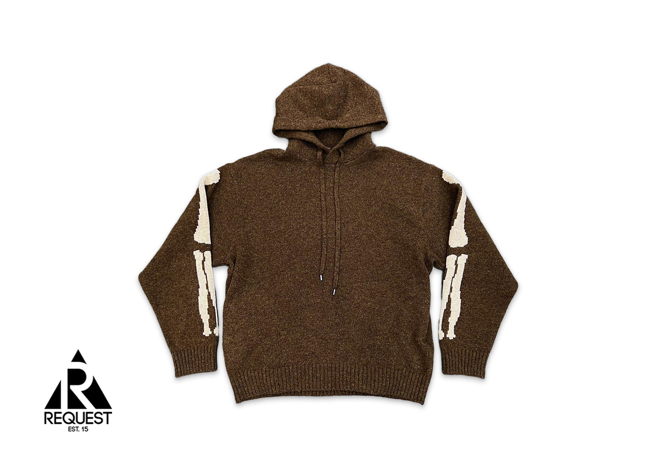 5G Wool Bone Hooded Sweater "Brown"